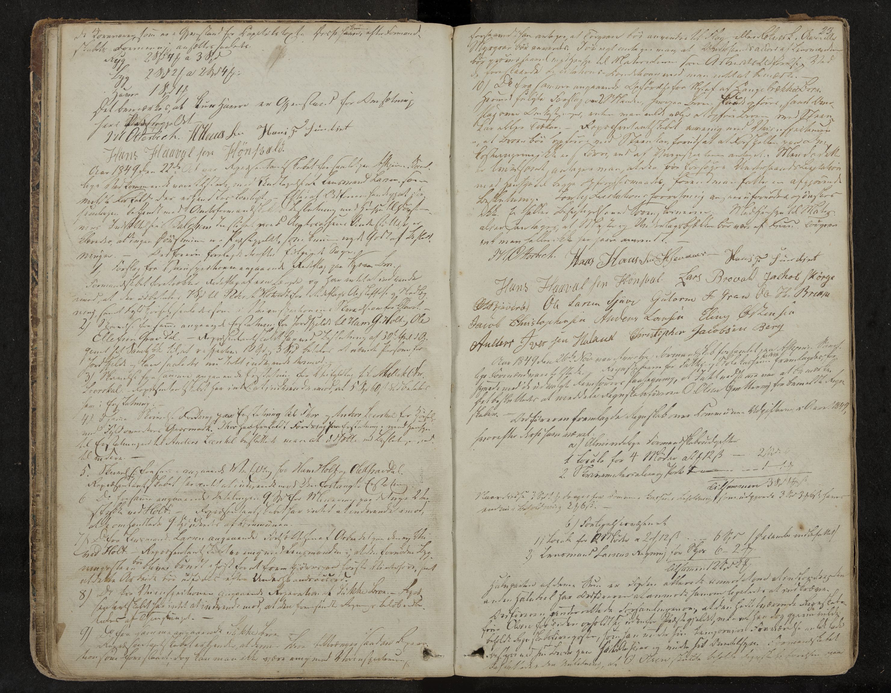 Andebu formannskap og sentraladministrasjon, IKAK/0719021-1/A/Aa/L0001: Møtebok med register, 1837-1869, s. 23