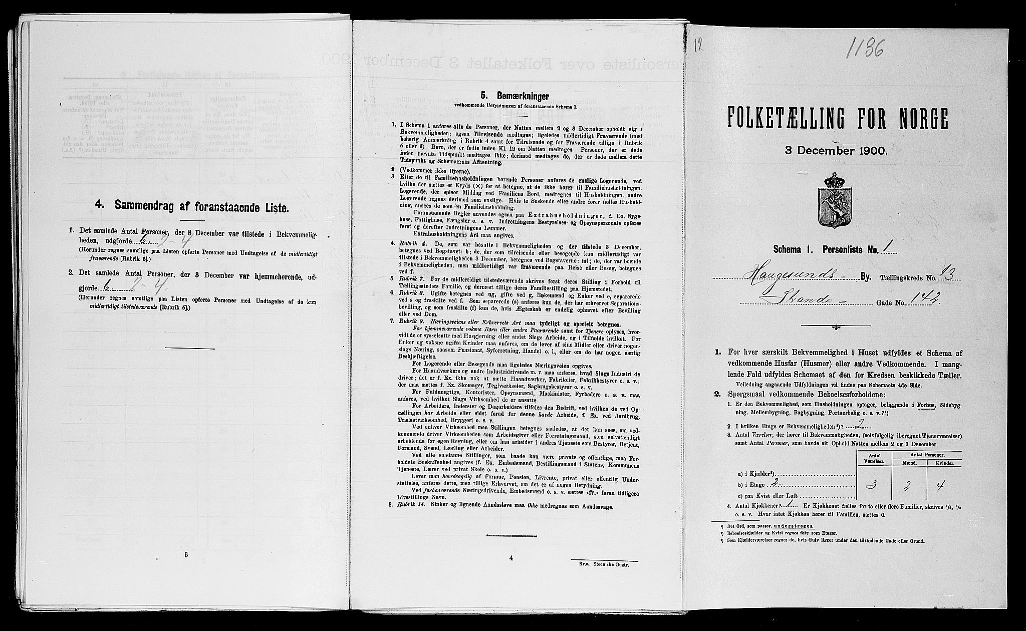 SAST, Folketelling 1900 for 1106 Haugesund kjøpstad, 1900, s. 1956