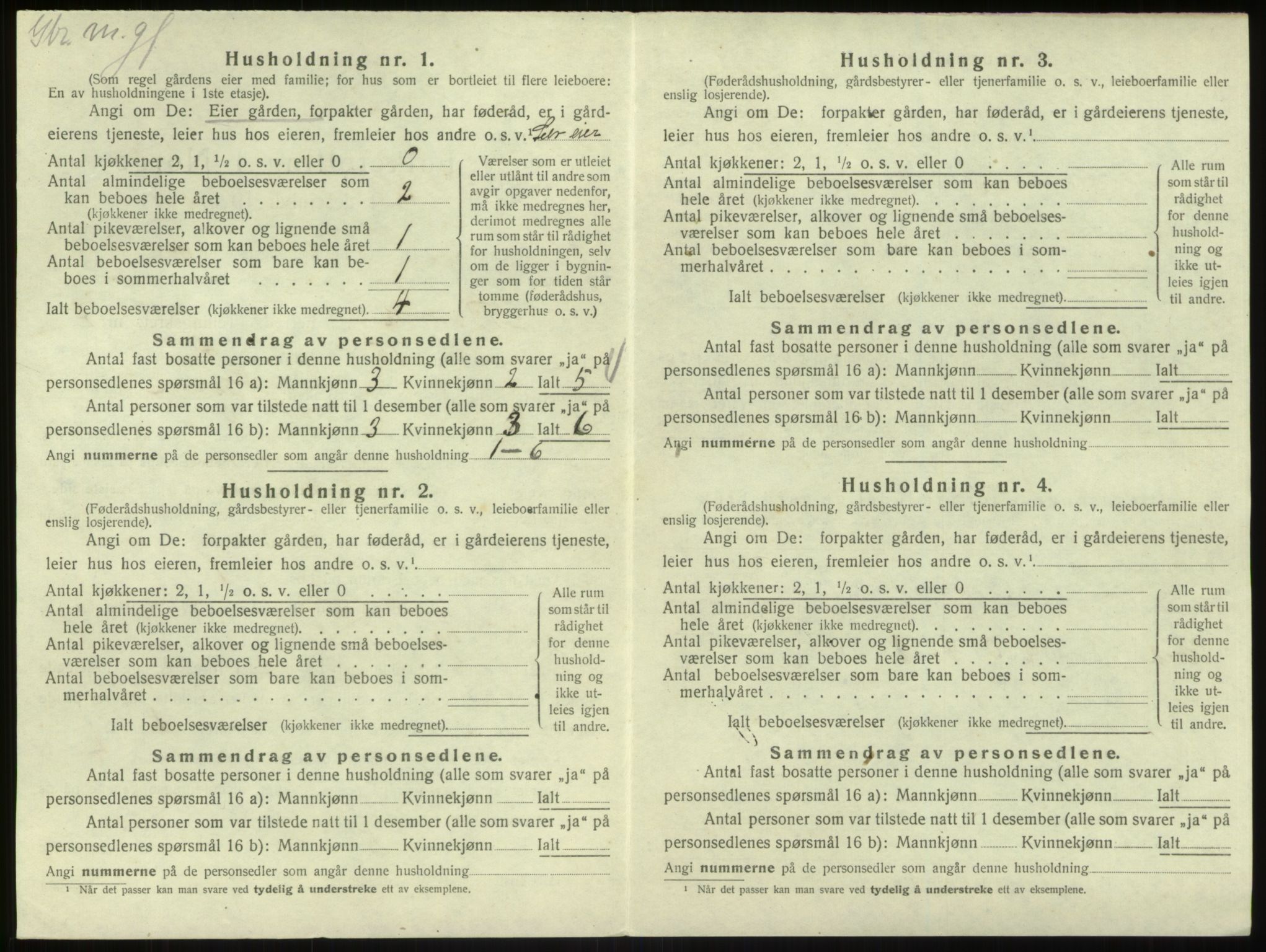 SAB, Folketelling 1920 for 1251 Bruvik herred, 1920, s. 534