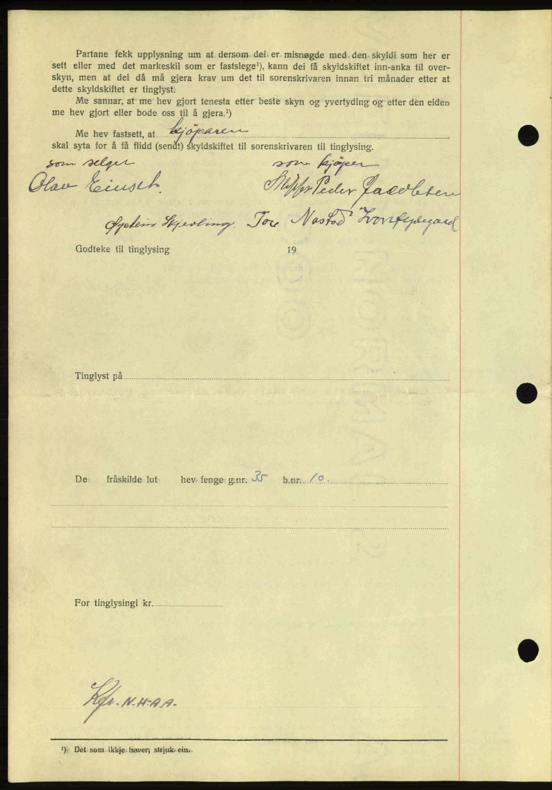 Nordmøre sorenskriveri, AV/SAT-A-4132/1/2/2Ca: Pantebok nr. A100a, 1945-1945, Dagboknr: 1198/1945