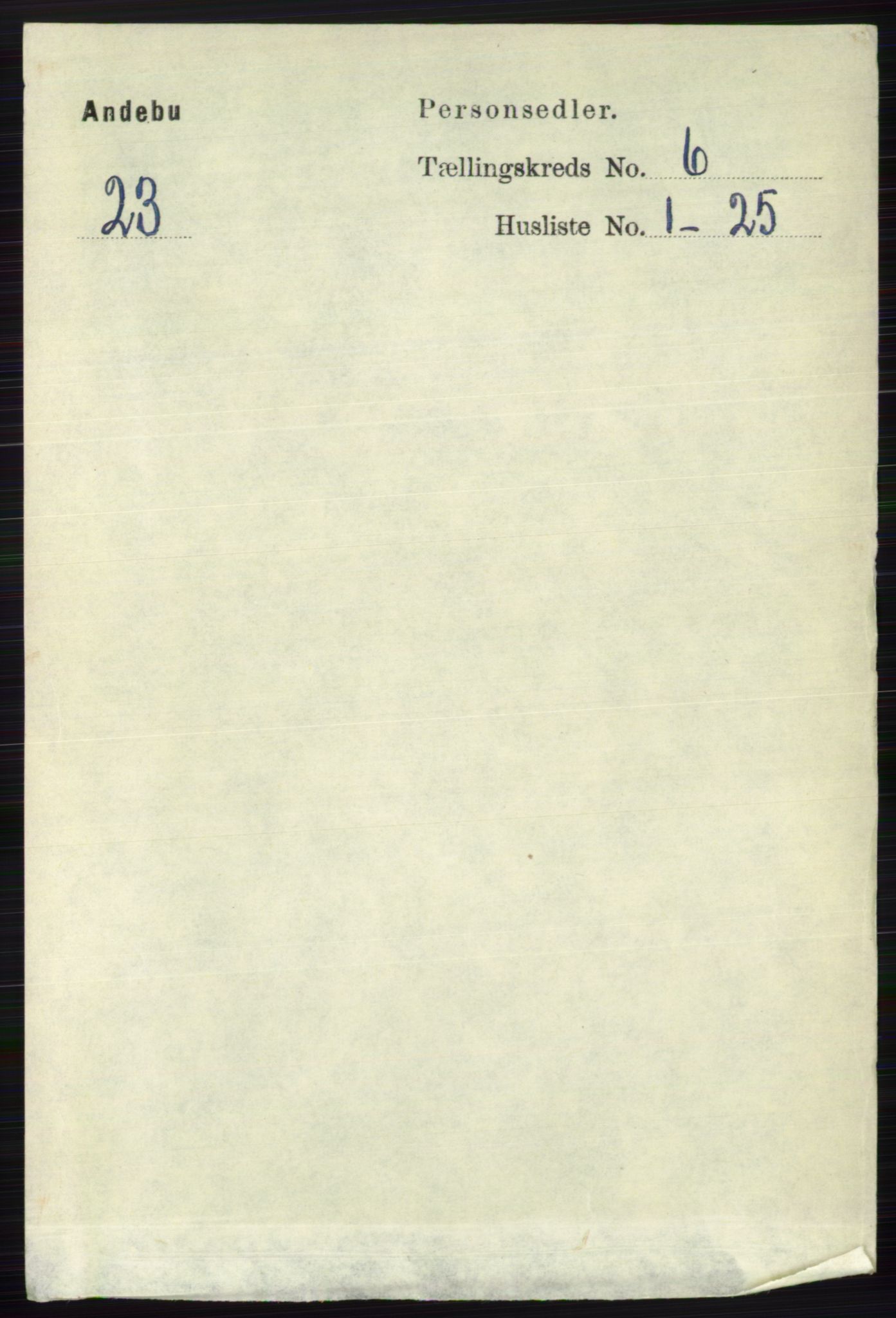 RA, Folketelling 1891 for 0719 Andebu herred, 1891, s. 3117