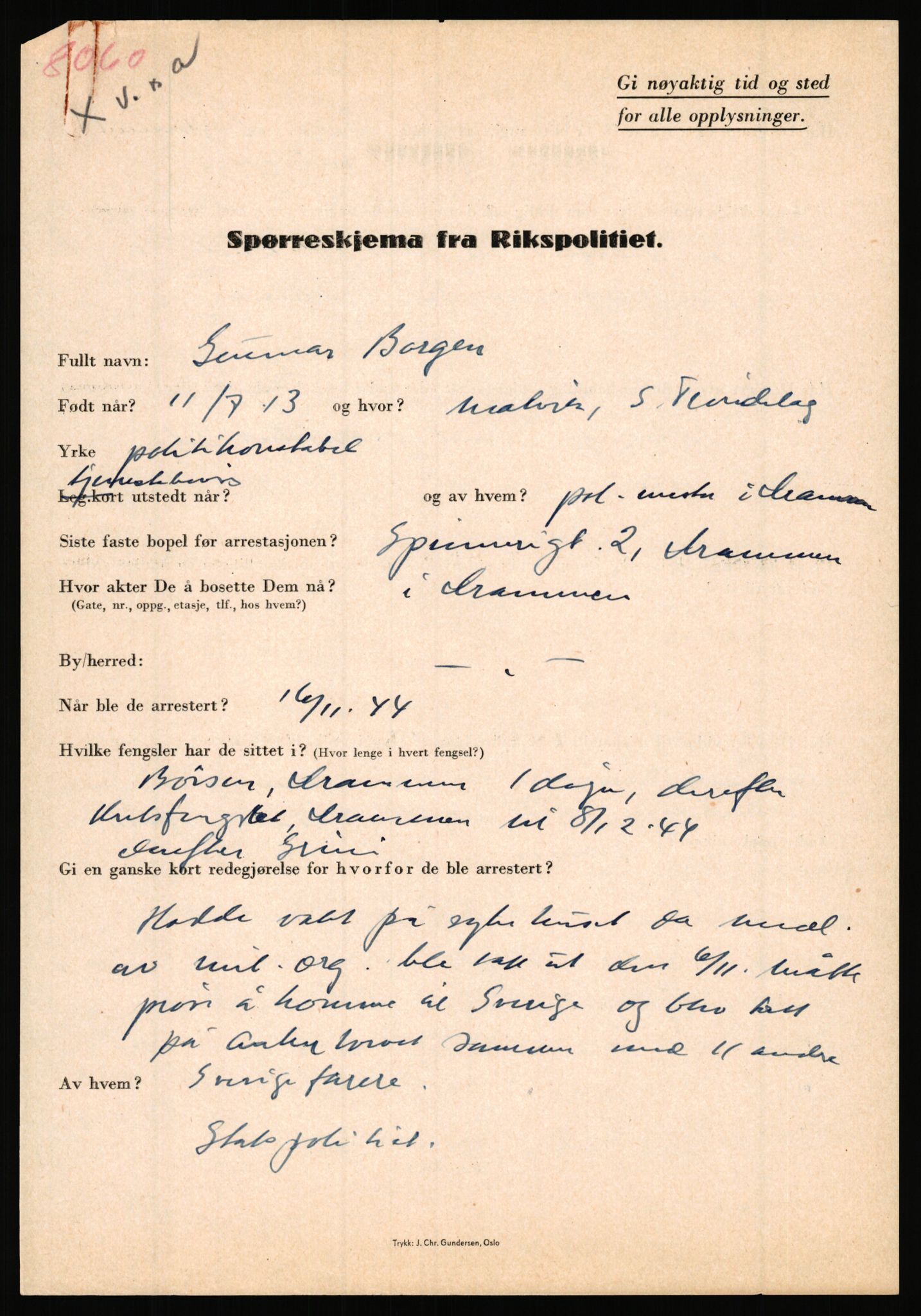 Rikspolitisjefen, AV/RA-S-1560/L/L0002: Berg, Alf - Bråthen, Thorleif, 1940-1945, s. 770