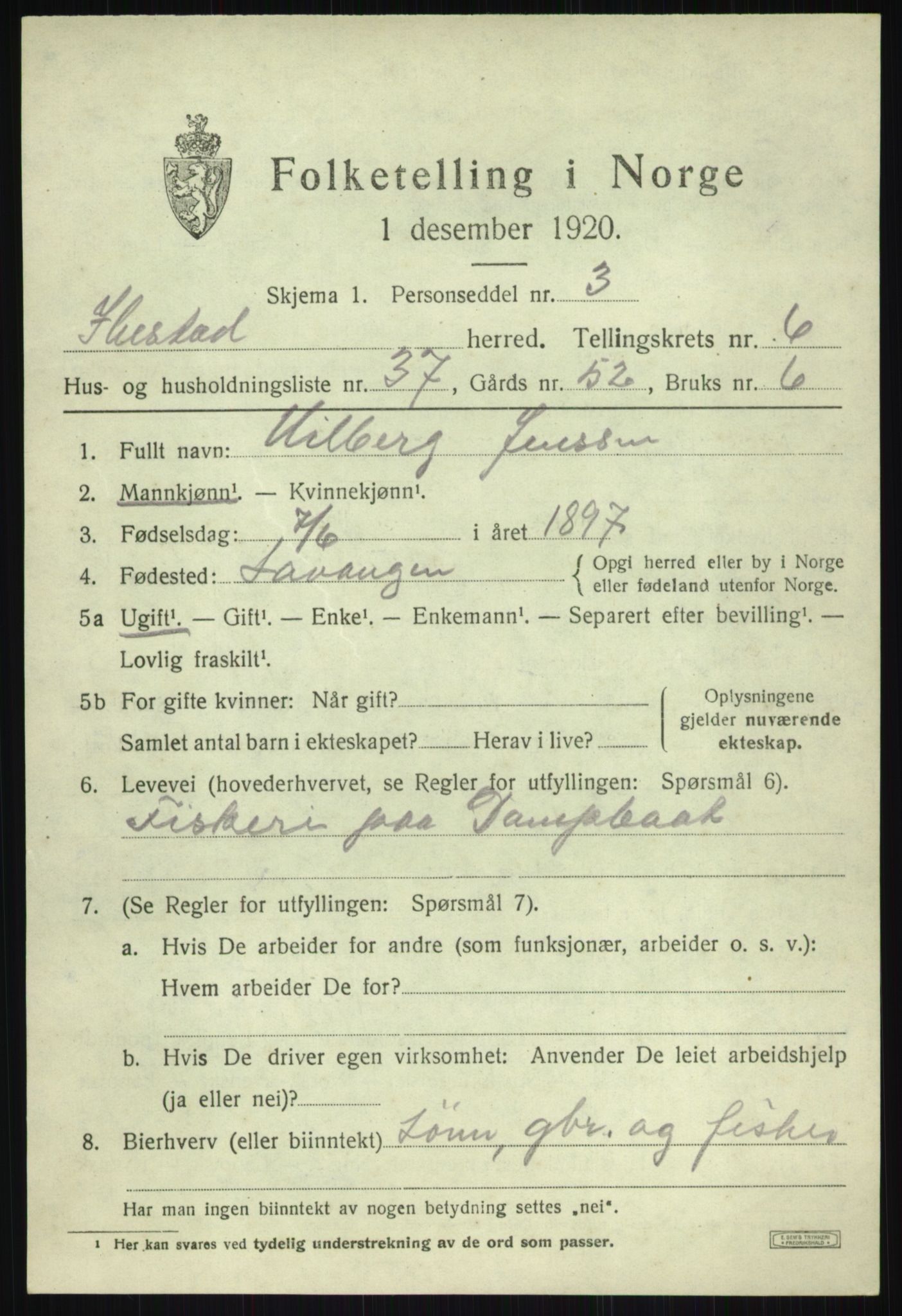 SATØ, Folketelling 1920 for 1917 Ibestad herred, 1920, s. 4483