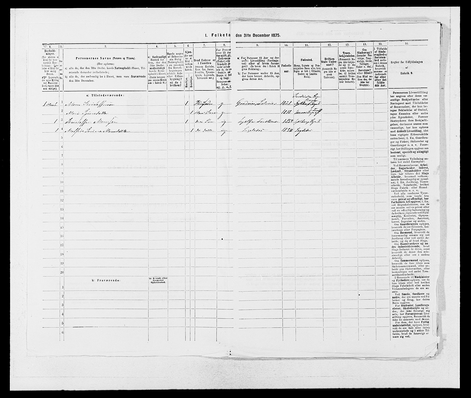 SAB, Folketelling 1875 for 1213P Fjelberg prestegjeld, 1875, s. 598