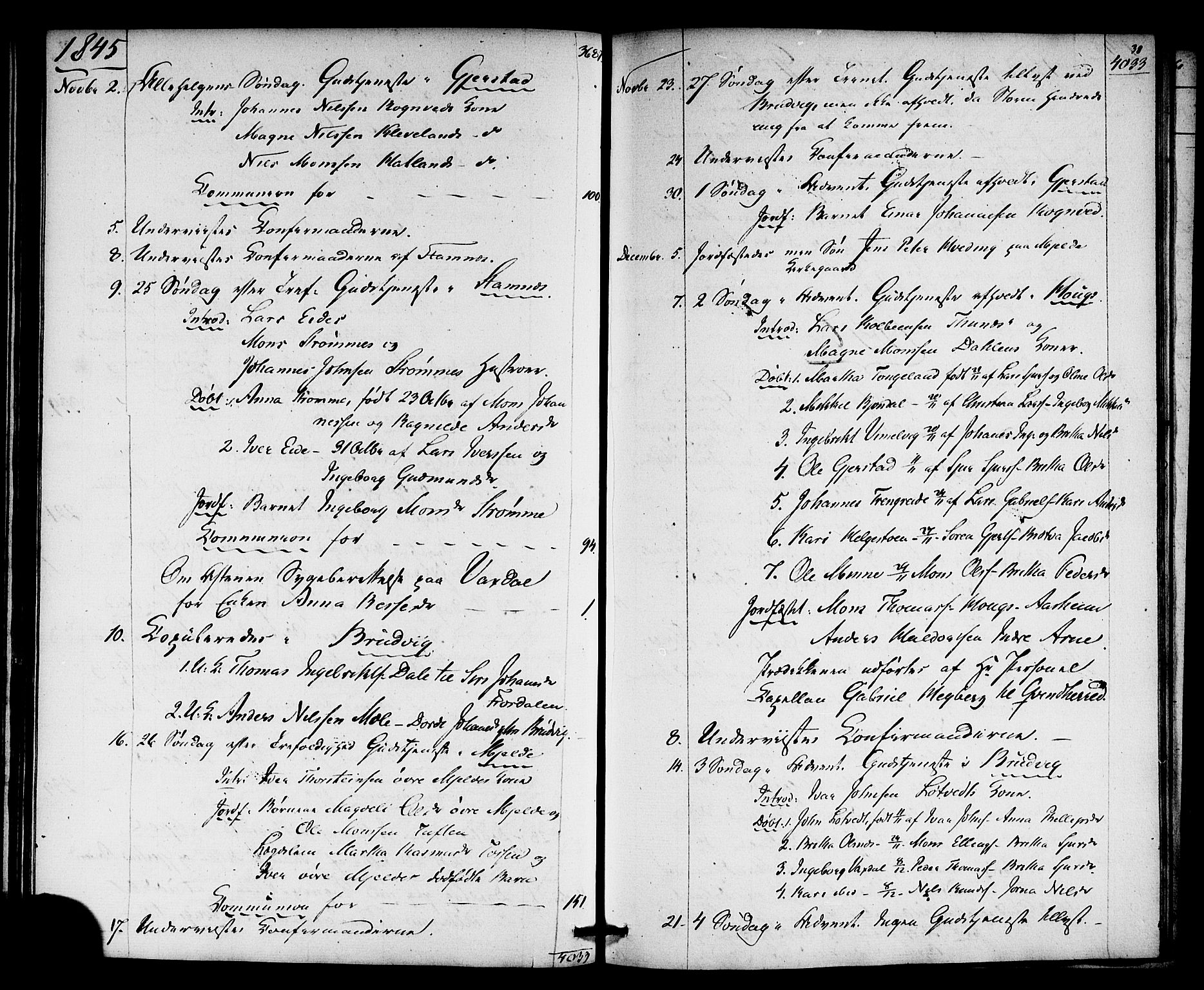 Haus sokneprestembete, SAB/A-75601: Residerende kapellans bok nr. A 2, 1841-1850, s. 38