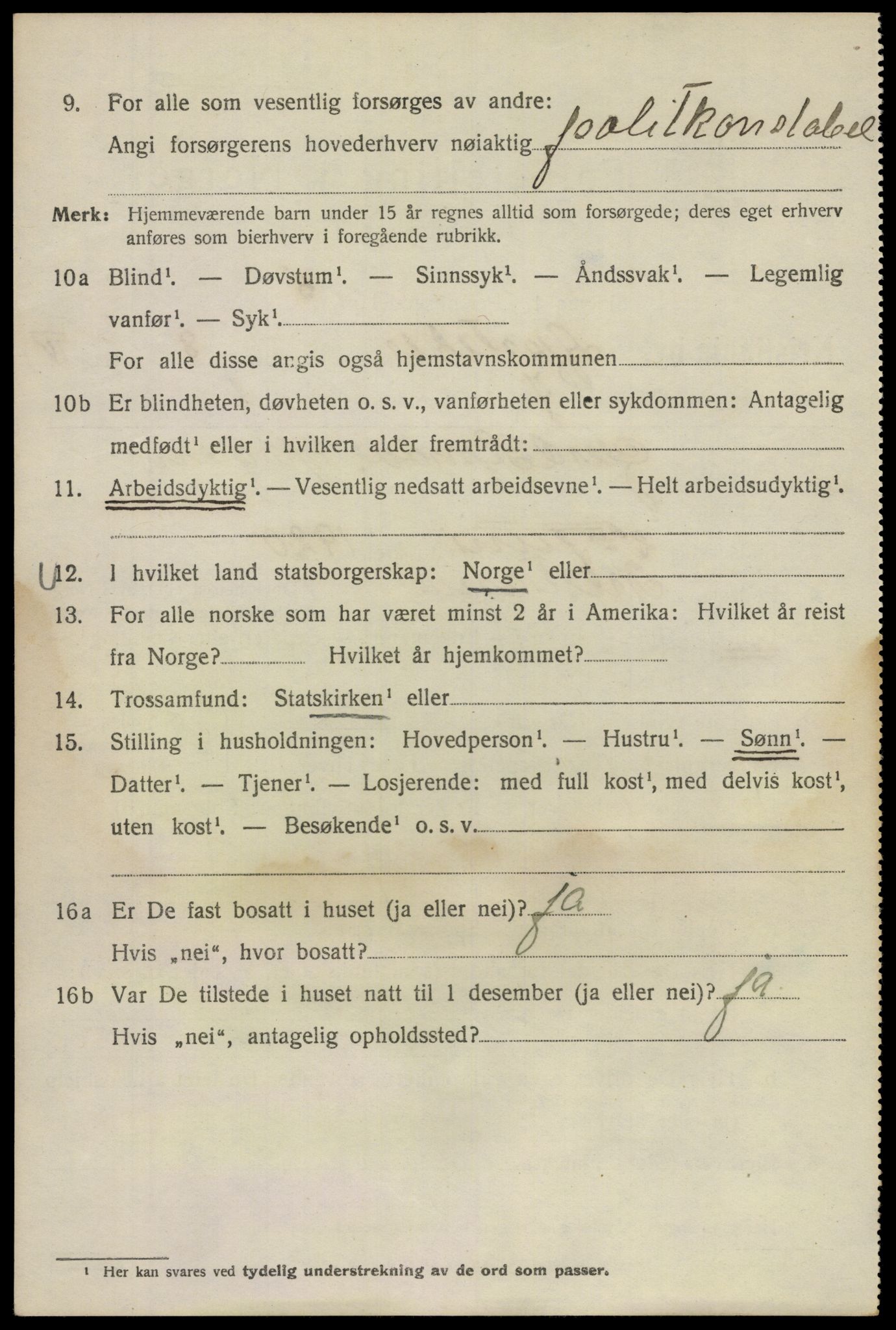 SAO, Folketelling 1920 for 0301 Kristiania kjøpstad, 1920, s. 142048