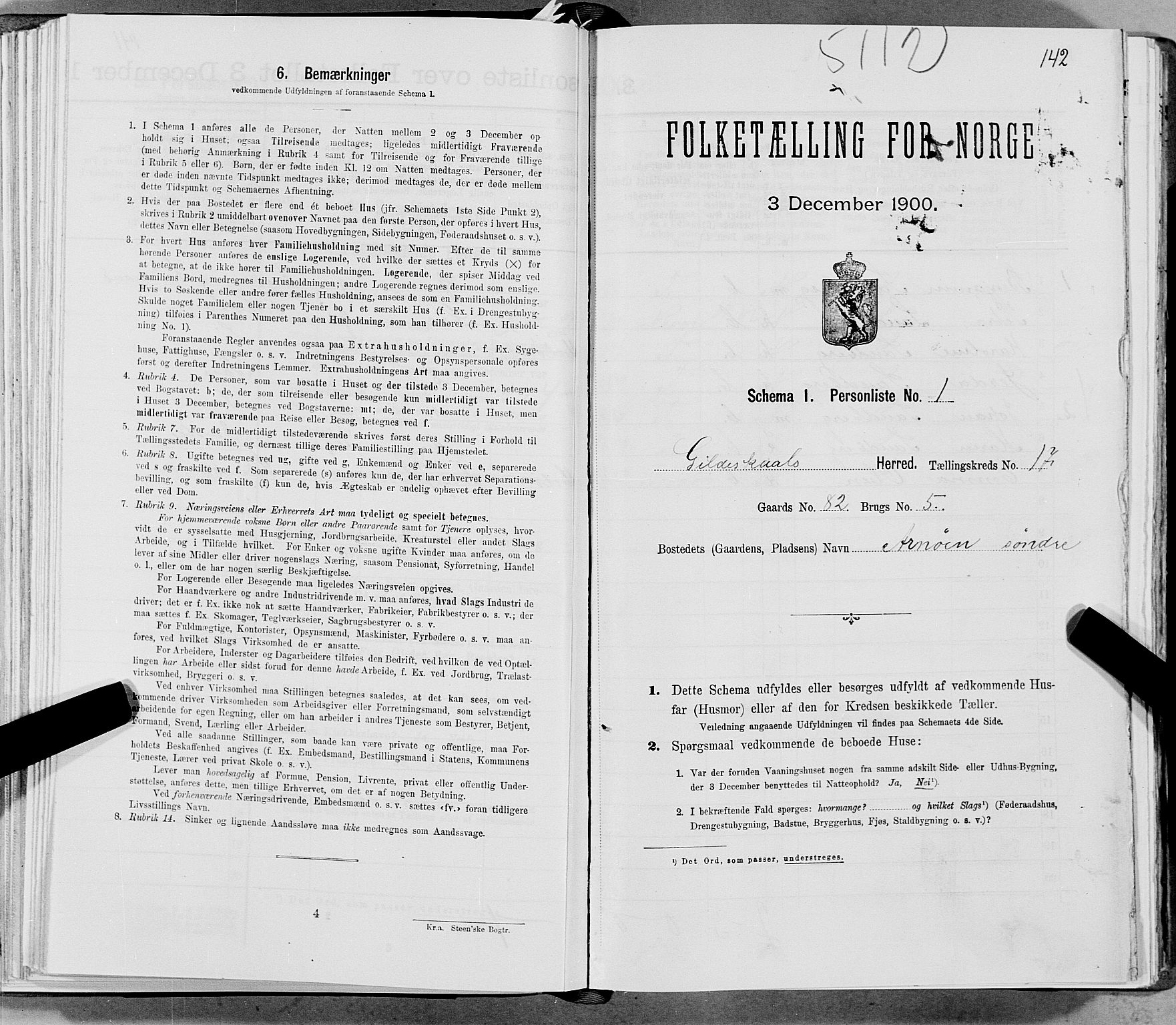 SAT, Folketelling 1900 for 1838 Gildeskål herred, 1900, s. 1651