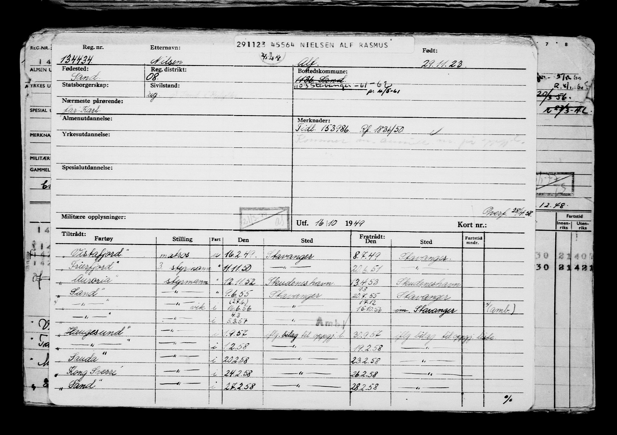 Direktoratet for sjømenn, AV/RA-S-3545/G/Gb/L0225: Hovedkort, 1923, s. 338