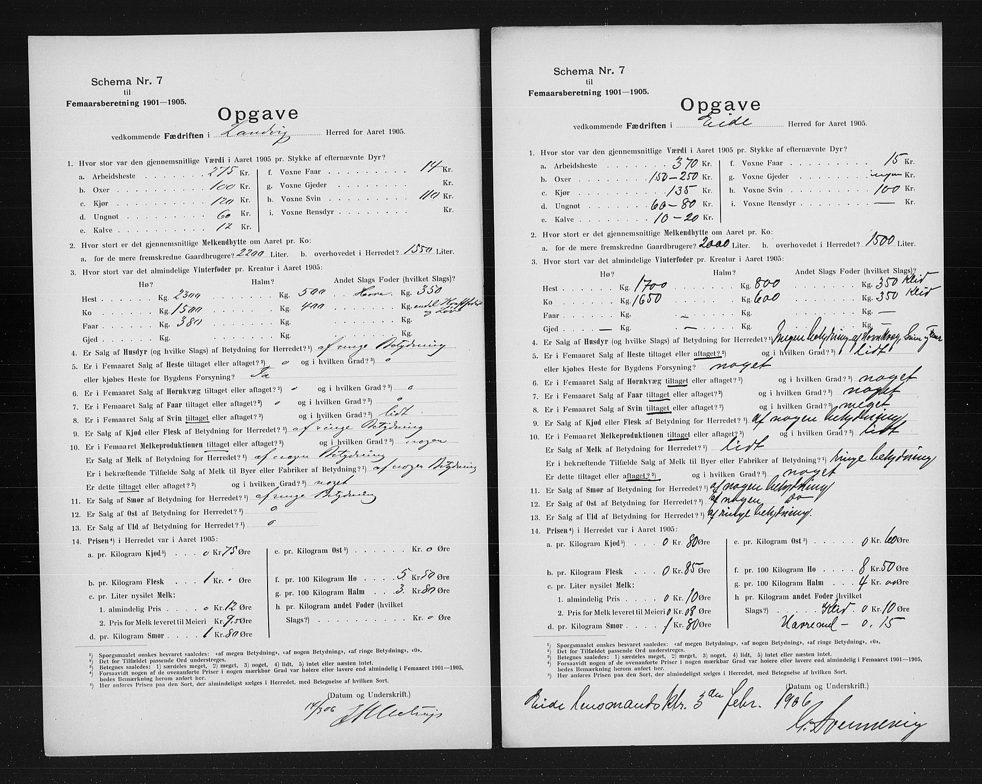 Statistisk sentralbyrå, Næringsøkonomiske emner, Generelt - Amtmennenes femårsberetninger, AV/RA-S-2233/F/Fa/L0099: --, 1905, s. 9