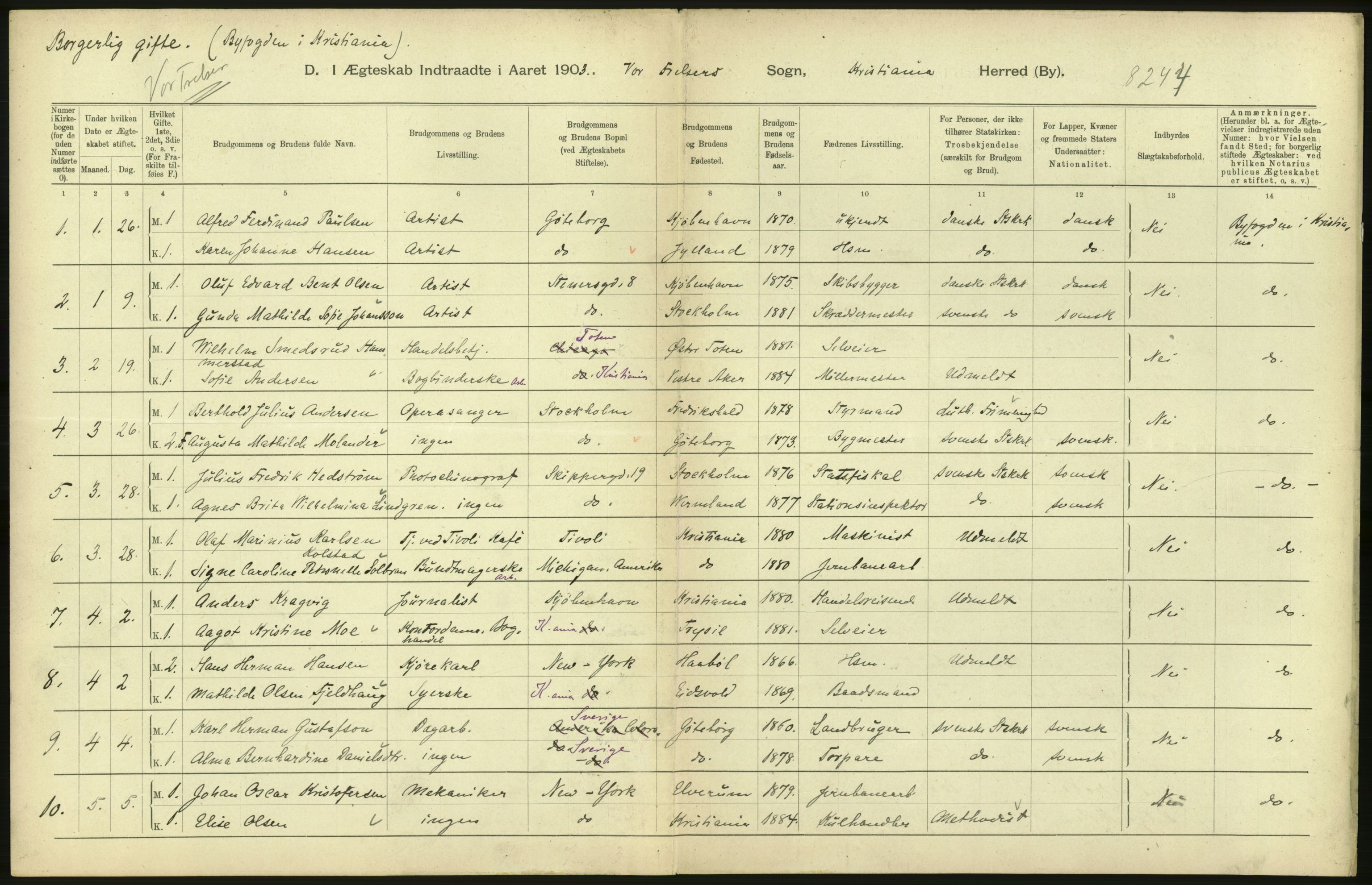 Statistisk sentralbyrå, Sosiodemografiske emner, Befolkning, AV/RA-S-2228/D/Df/Dfa/Dfaa/L0004: Kristiania: Gifte, døde, 1903, s. 692