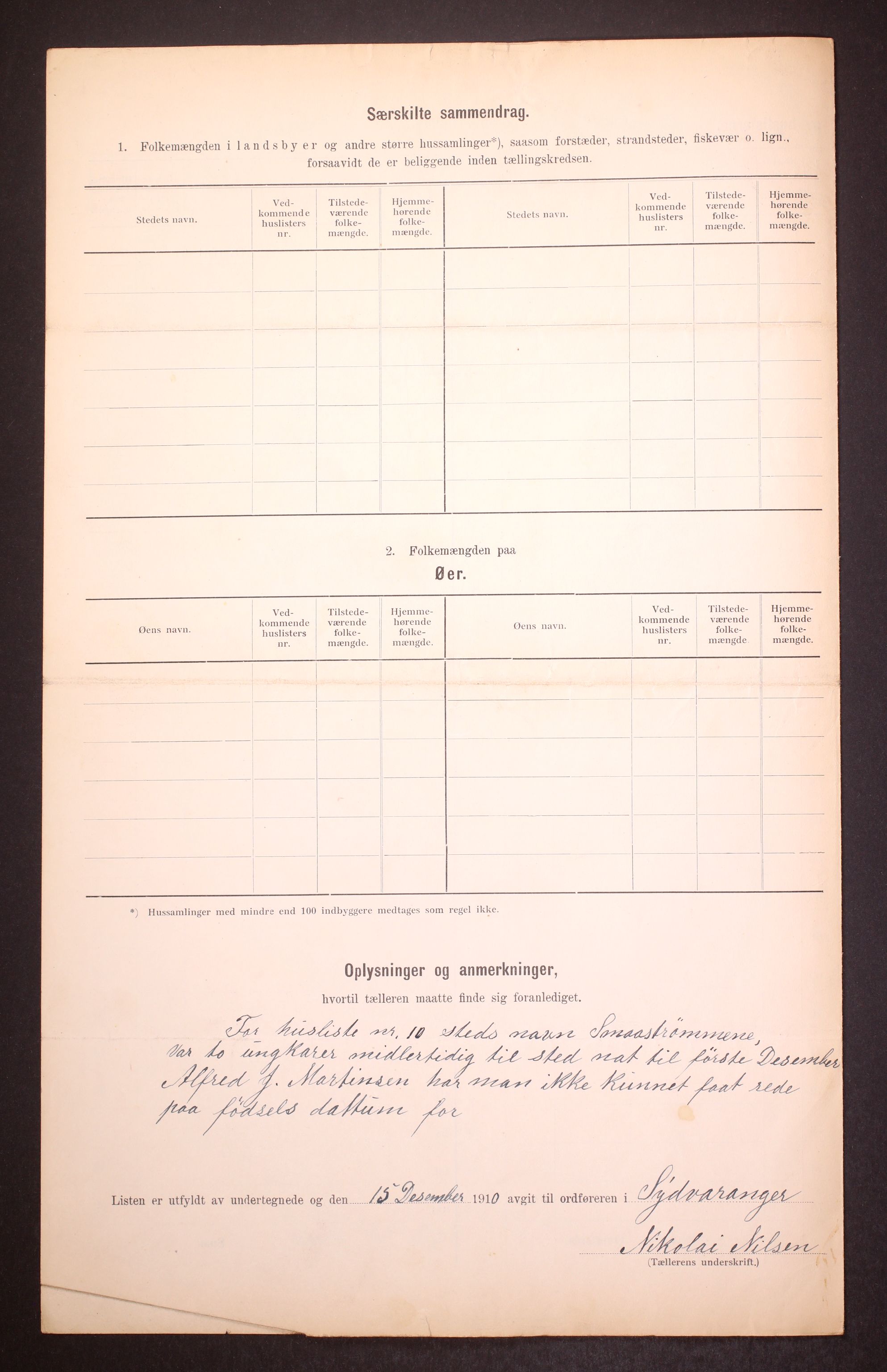 RA, Folketelling 1910 for 2030 Sør-Varanger herred, 1910, s. 8