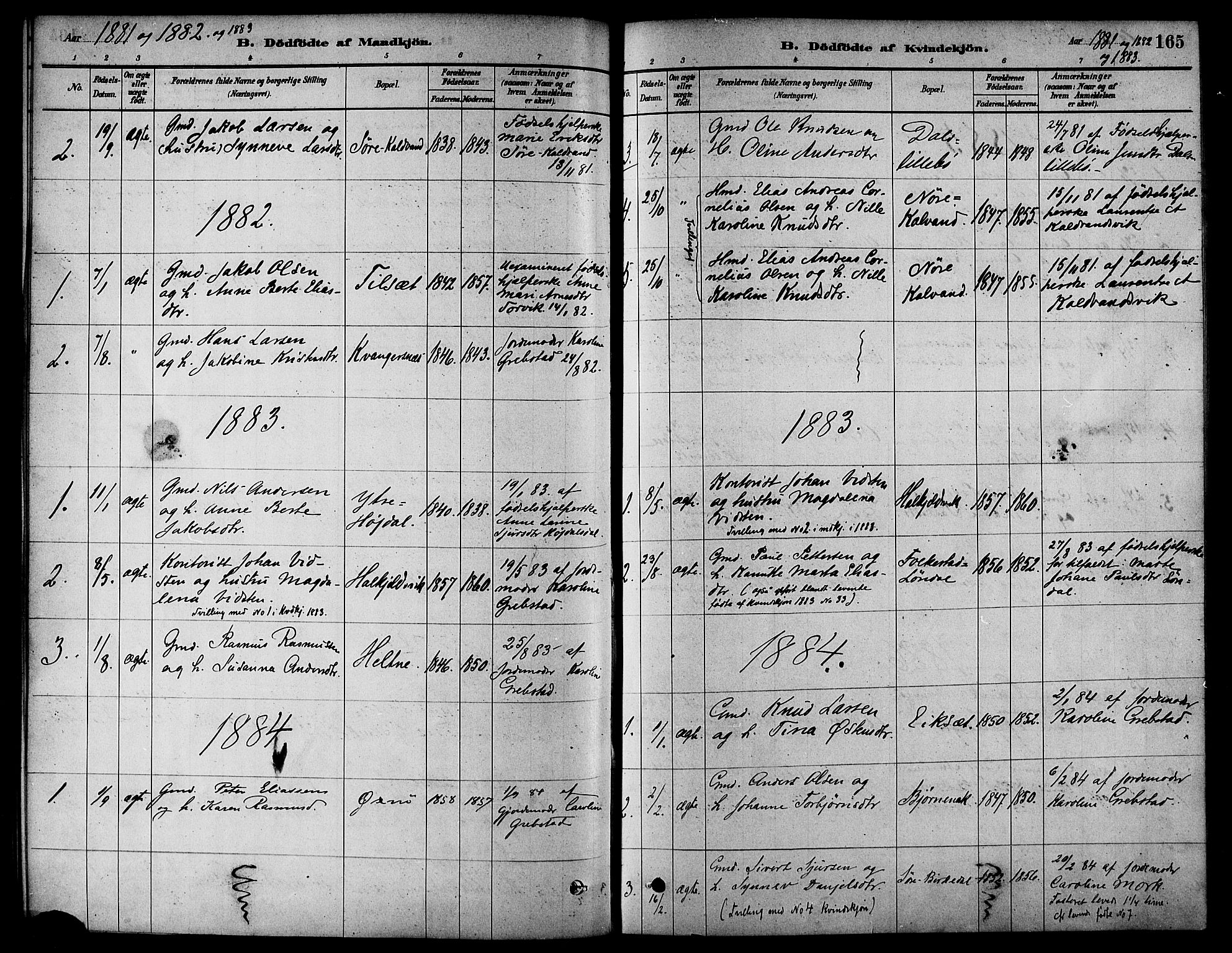 Ministerialprotokoller, klokkerbøker og fødselsregistre - Møre og Romsdal, SAT/A-1454/511/L0141: Ministerialbok nr. 511A08, 1878-1890, s. 165