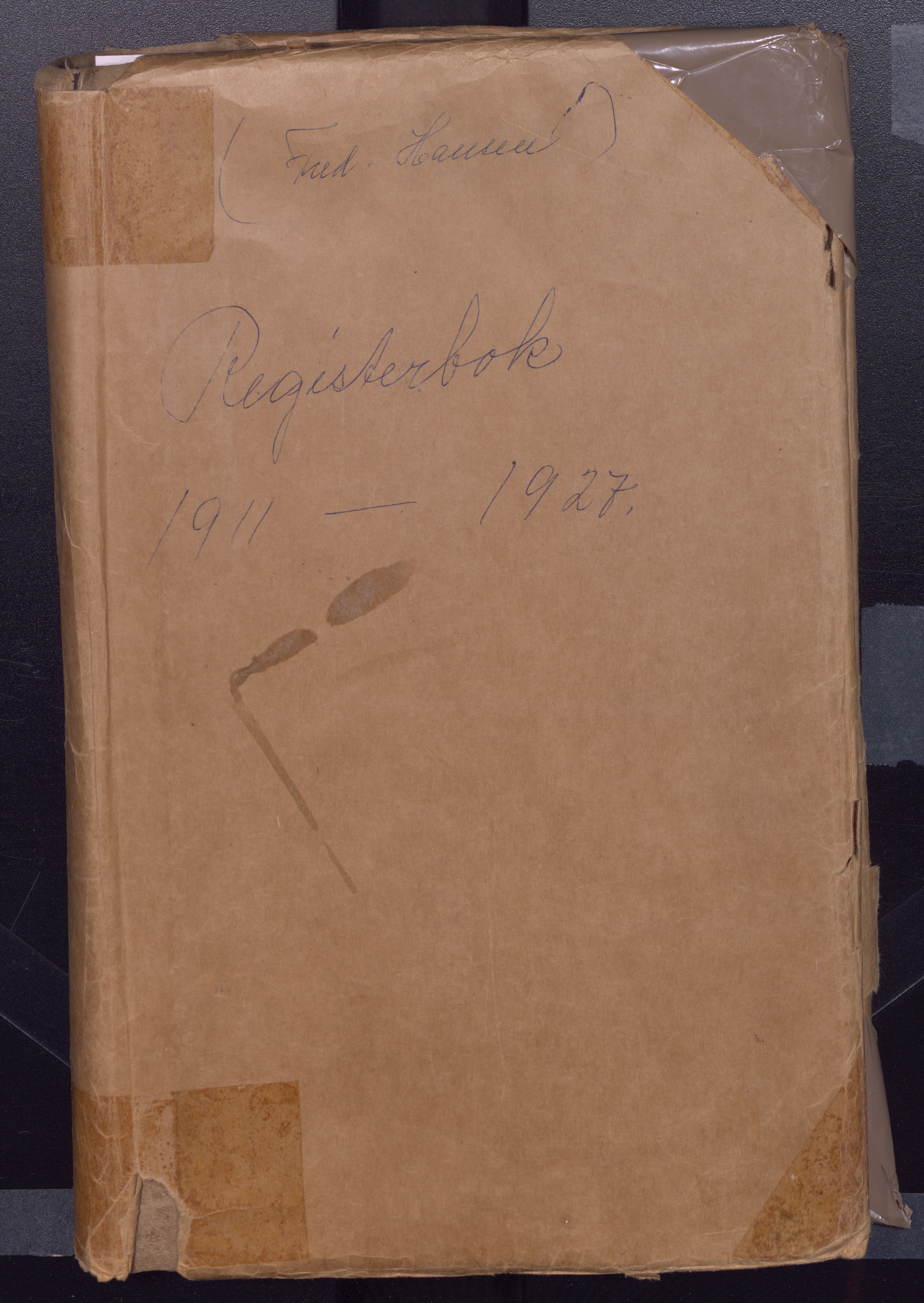 Hansen, Fred. Fotograf, VEMU/FA-1001/F/L0001: Registerbok, 1911-1927