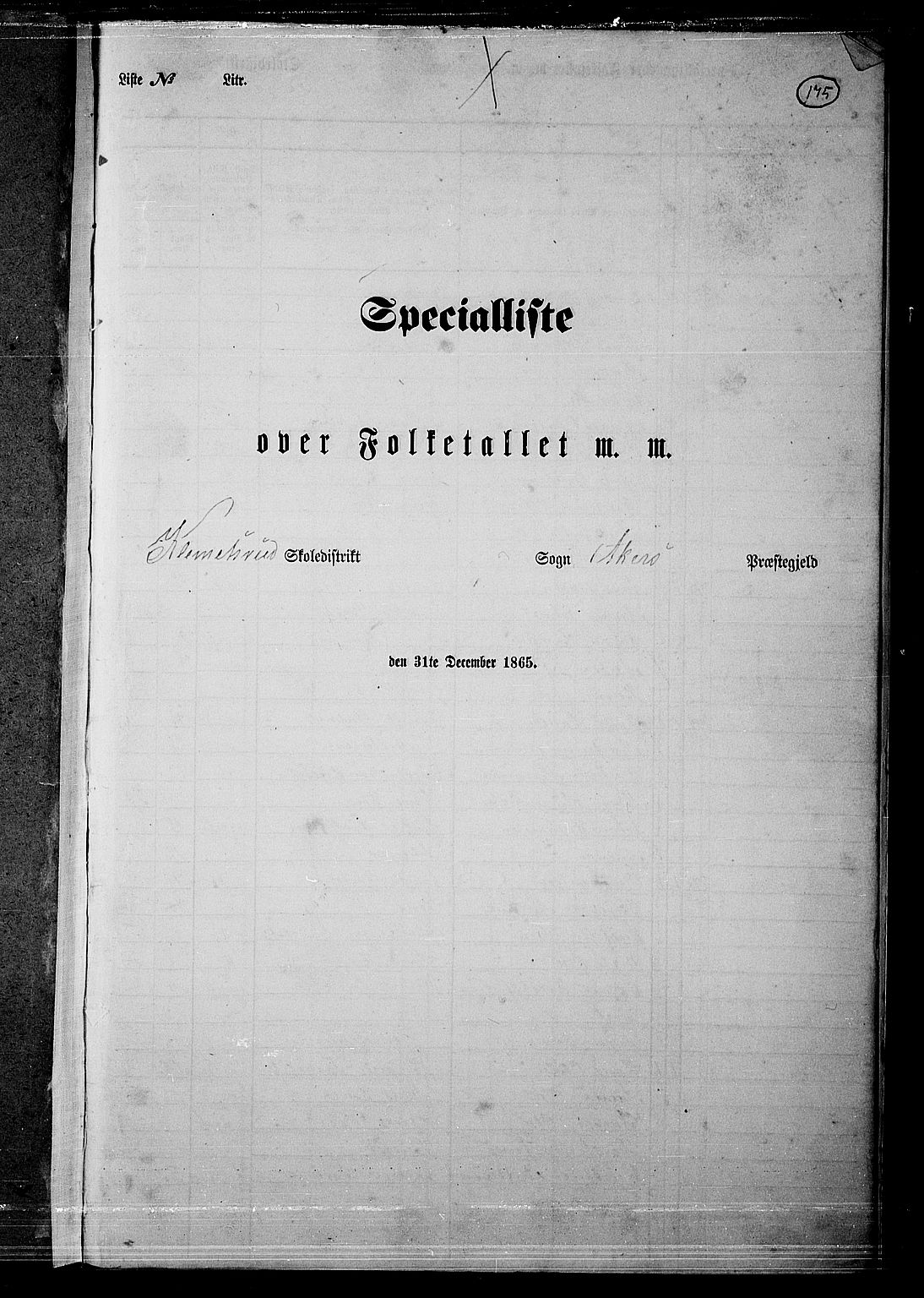 RA, Folketelling 1865 for 0218bP Østre Aker prestegjeld, 1865, s. 393