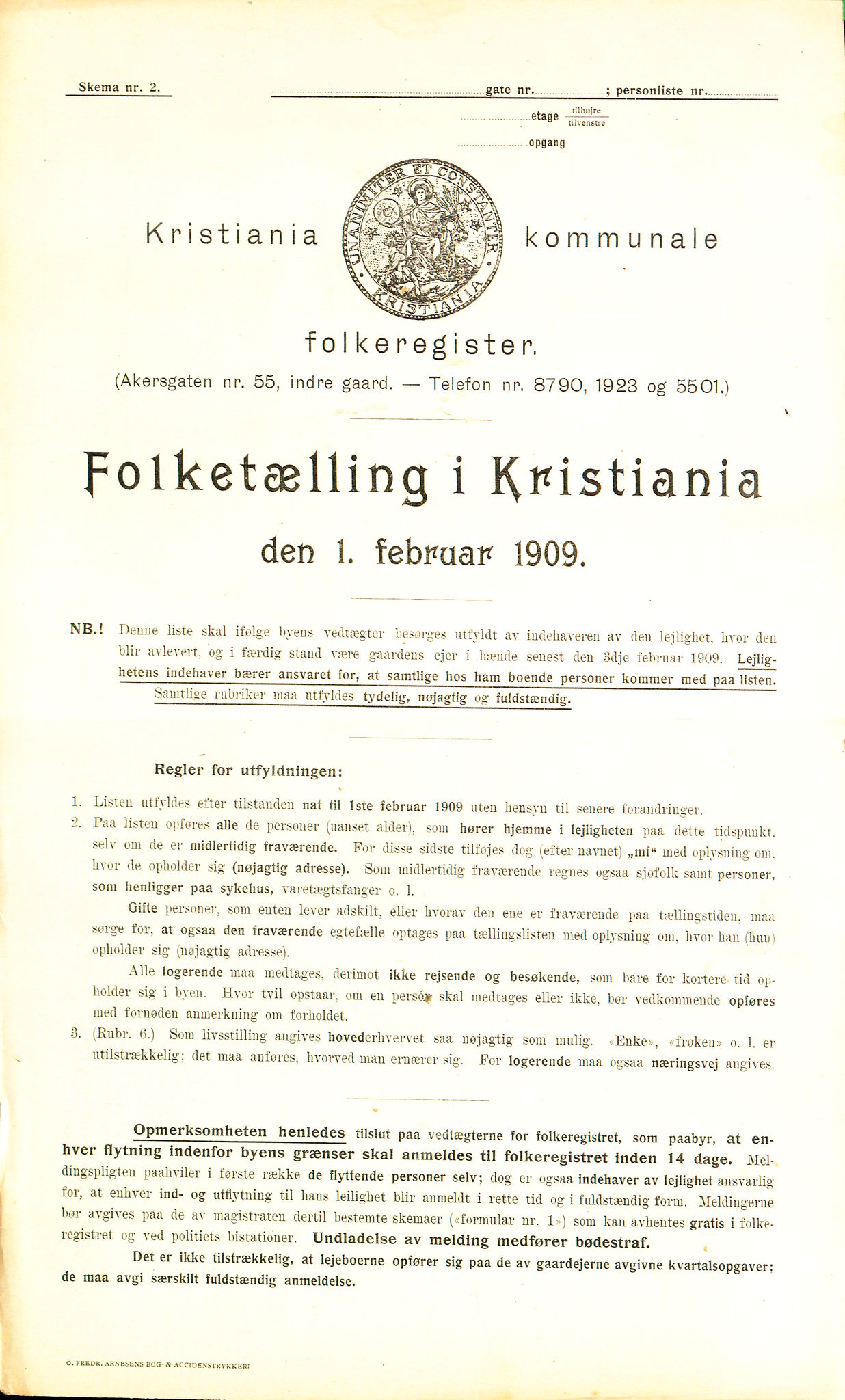 OBA, Kommunal folketelling 1.2.1909 for Kristiania kjøpstad, 1909, s. 112649