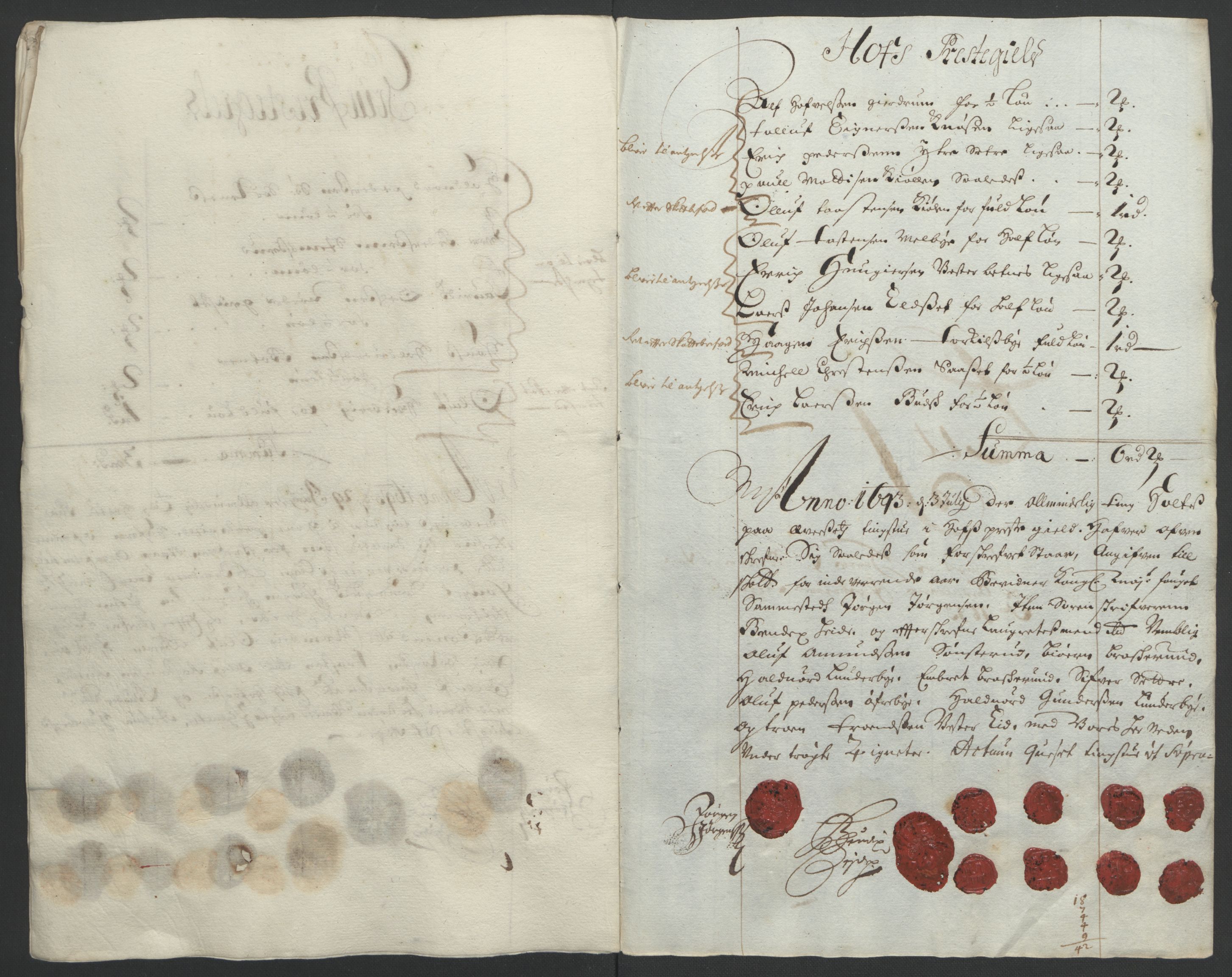 Rentekammeret inntil 1814, Reviderte regnskaper, Fogderegnskap, RA/EA-4092/R13/L0831: Fogderegnskap Solør, Odal og Østerdal, 1693, s. 243