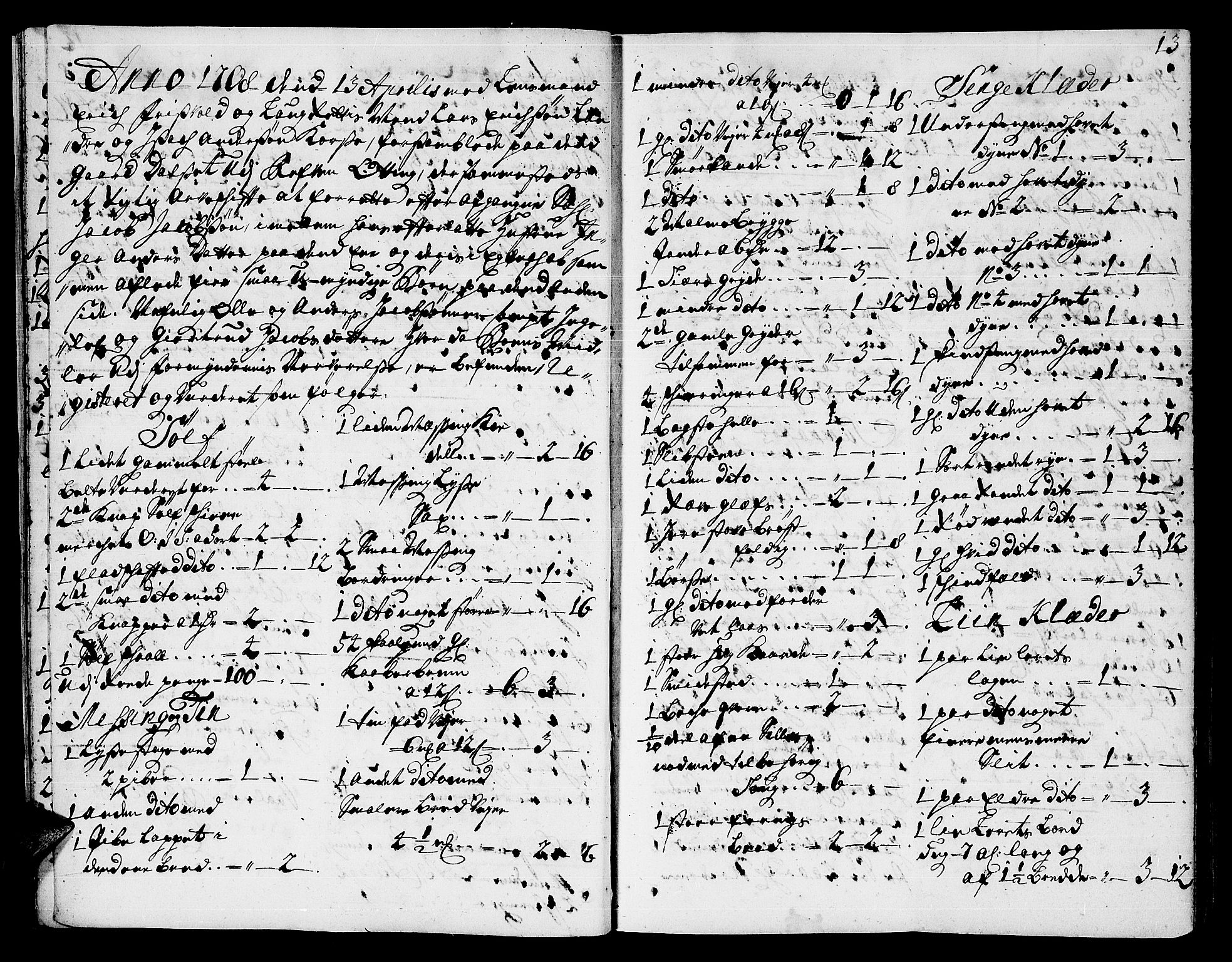 Romsdal sorenskriveri, AV/SAT-A-4149/1/3/3A/L0005: Skifteprotokoll, 1707-1711, s. 12b-13a
