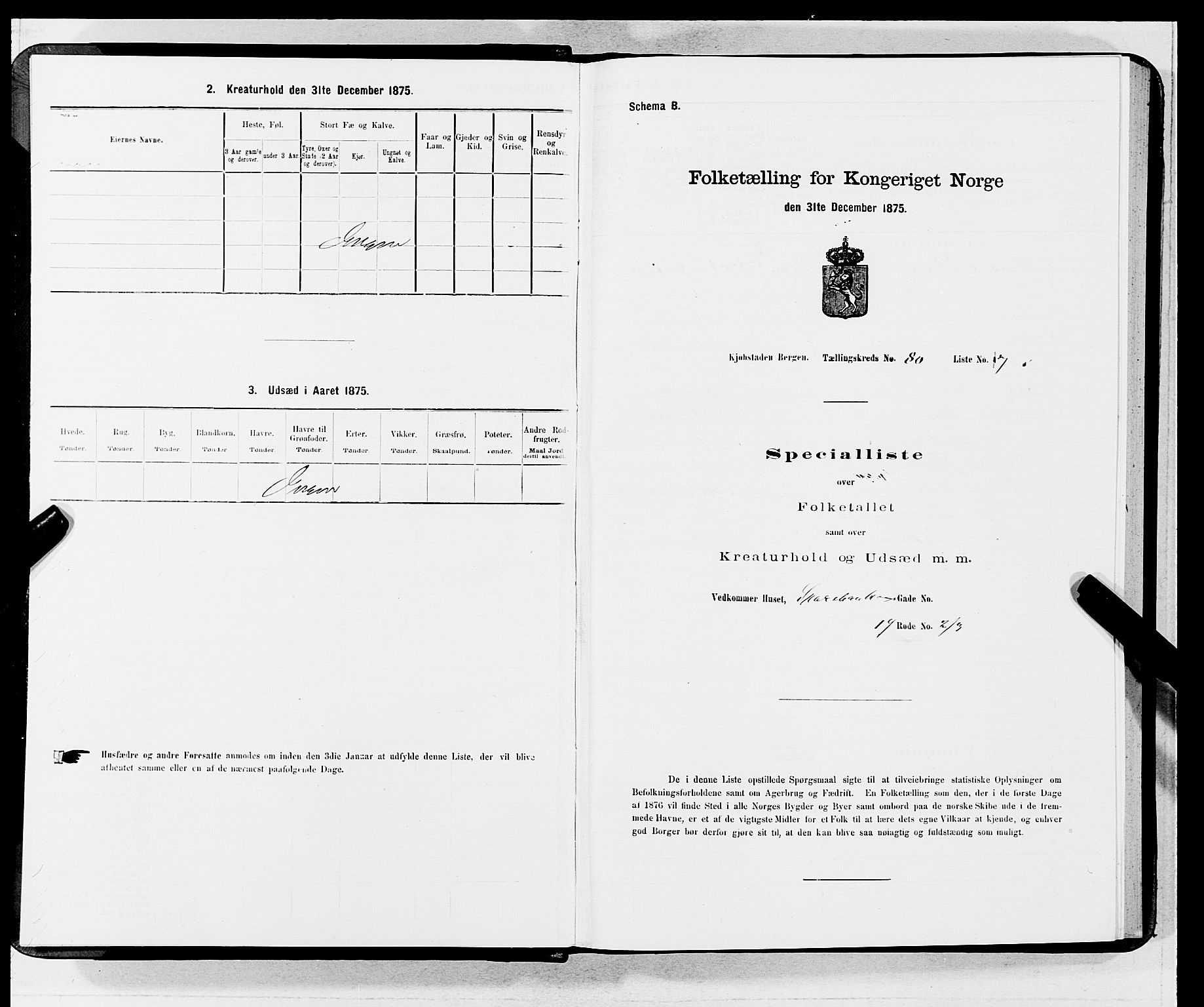 SAB, Folketelling 1875 for 1301 Bergen kjøpstad, 1875, s. 4322