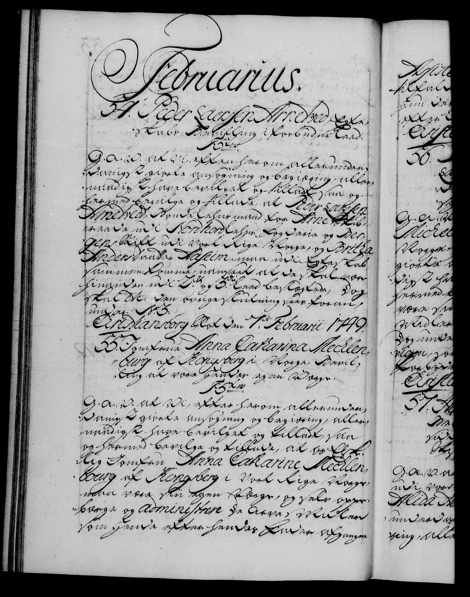 Danske Kanselli 1572-1799, RA/EA-3023/F/Fc/Fca/Fcaa/L0036: Norske registre, 1749-1750, s. 33b