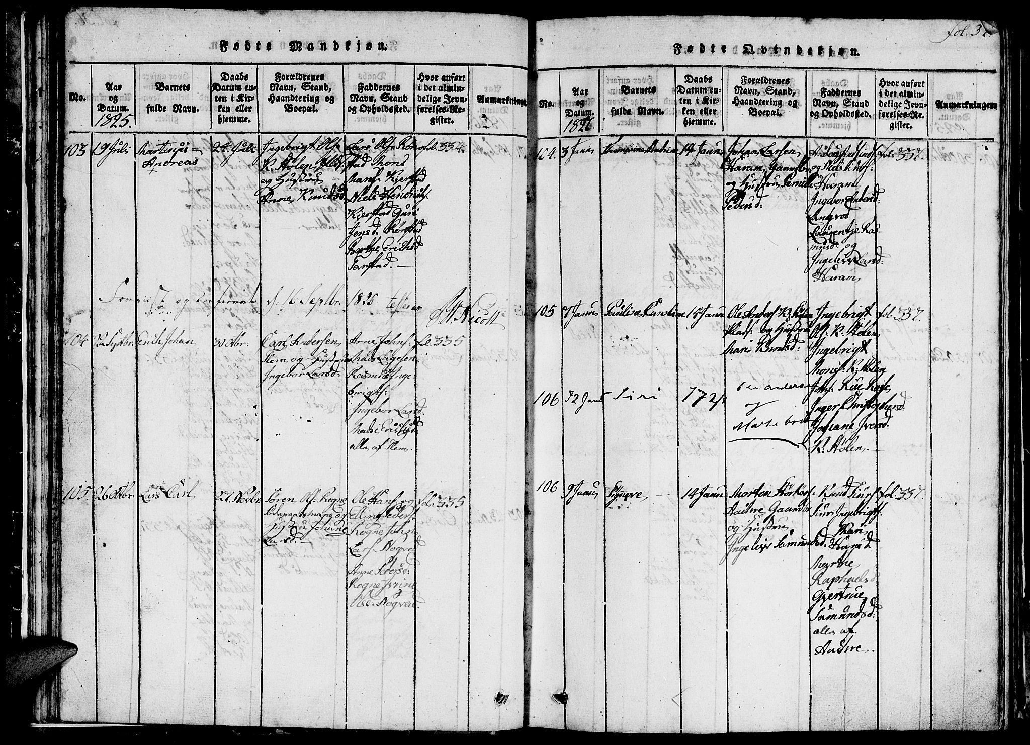 Ministerialprotokoller, klokkerbøker og fødselsregistre - Møre og Romsdal, AV/SAT-A-1454/536/L0506: Klokkerbok nr. 536C01, 1818-1859, s. 37