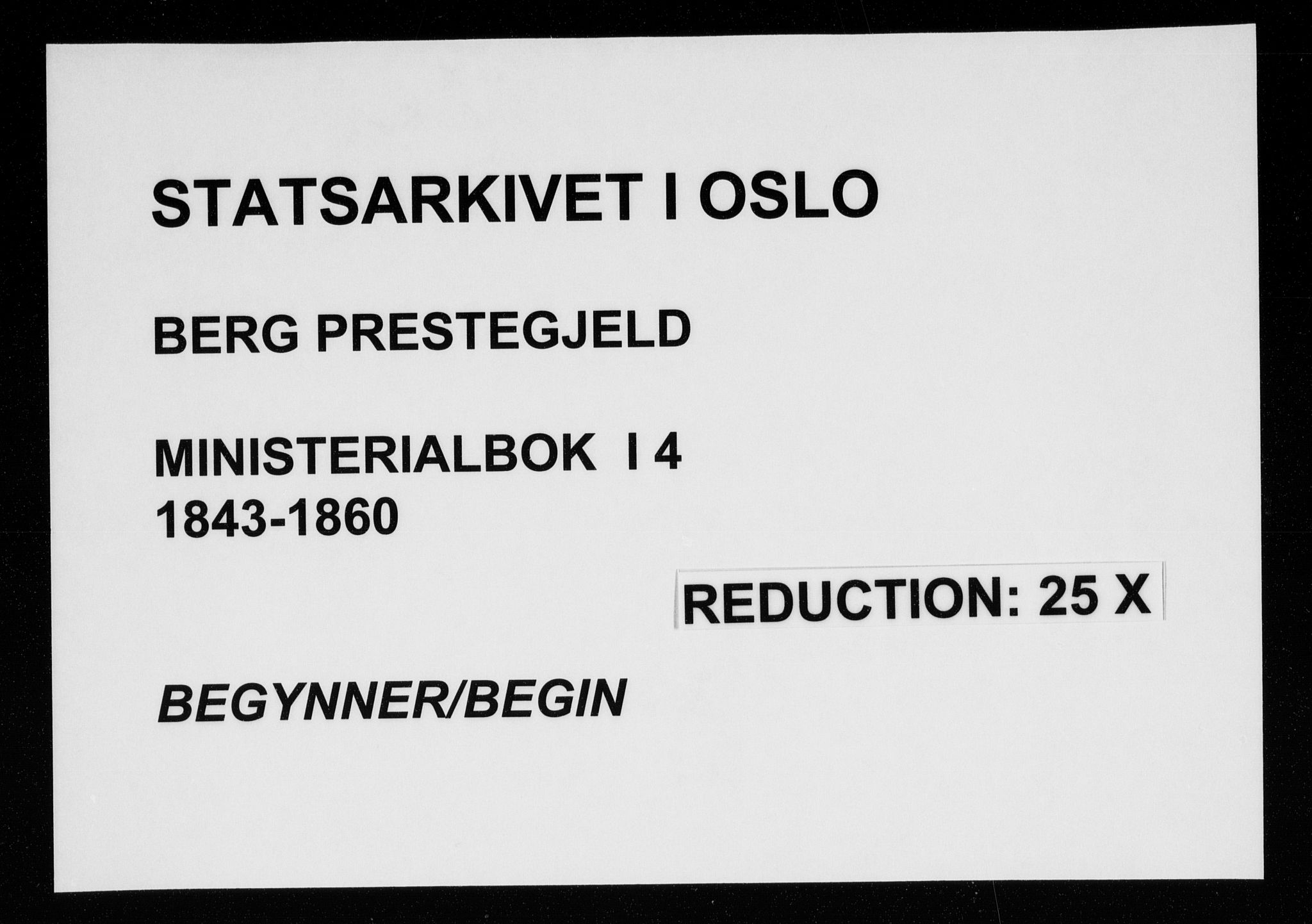 Berg prestekontor Kirkebøker, AV/SAO-A-10902/F/Fa/L0004: Ministerialbok nr. I 4, 1843-1860