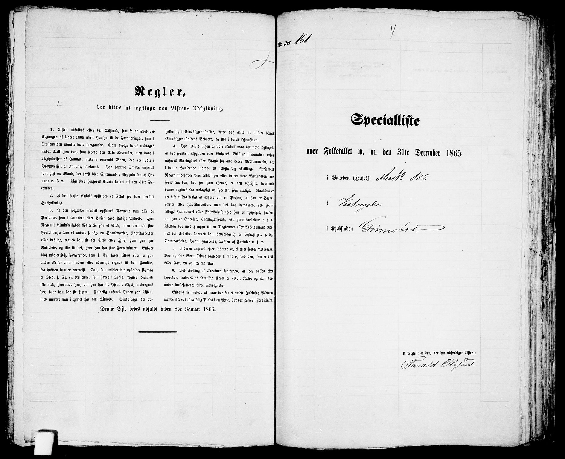 RA, Folketelling 1865 for 0904B Fjære prestegjeld, Grimstad kjøpstad, 1865, s. 328