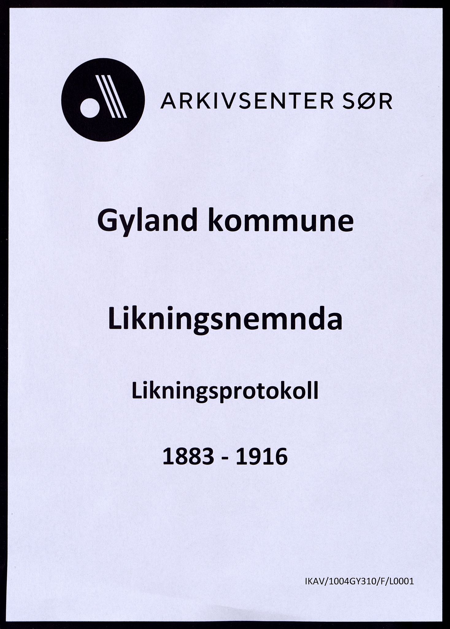 Gyland kommune - Likningsnemnda, IKAV/1004GY310/F/L0001: Likningsprotokoll, 1883-1916