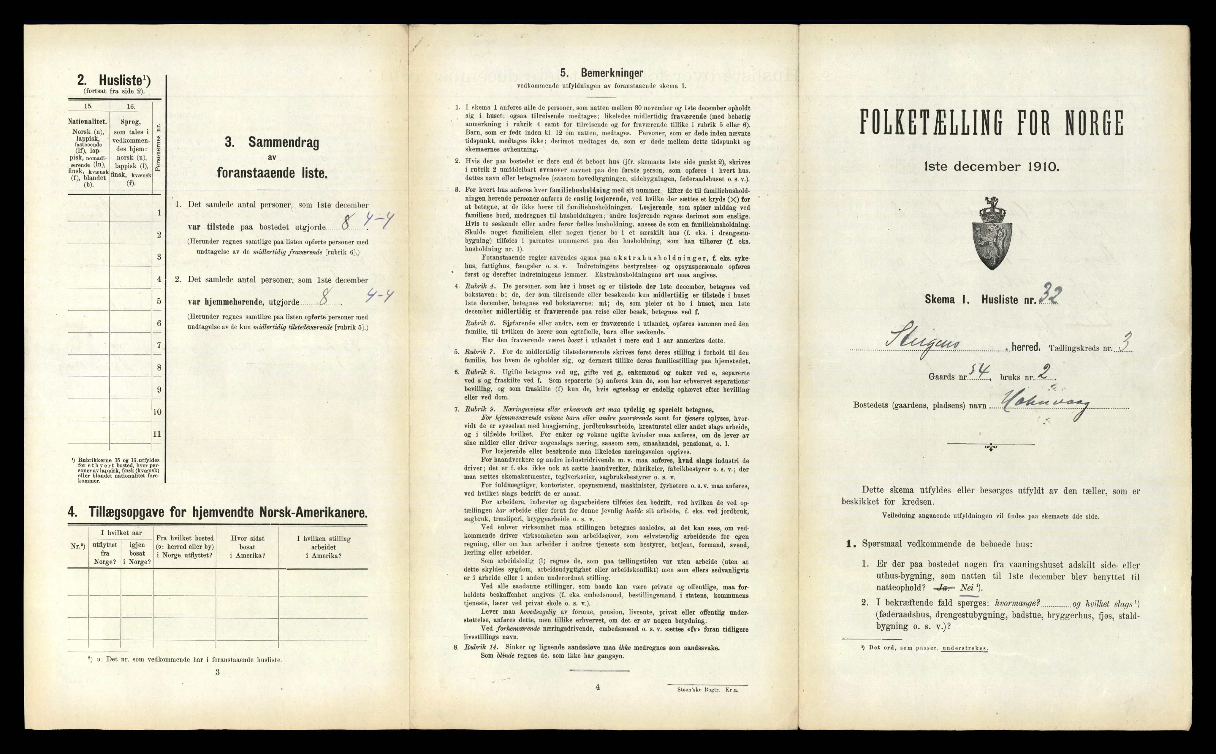 RA, Folketelling 1910 for 1848 Steigen herred, 1910, s. 257