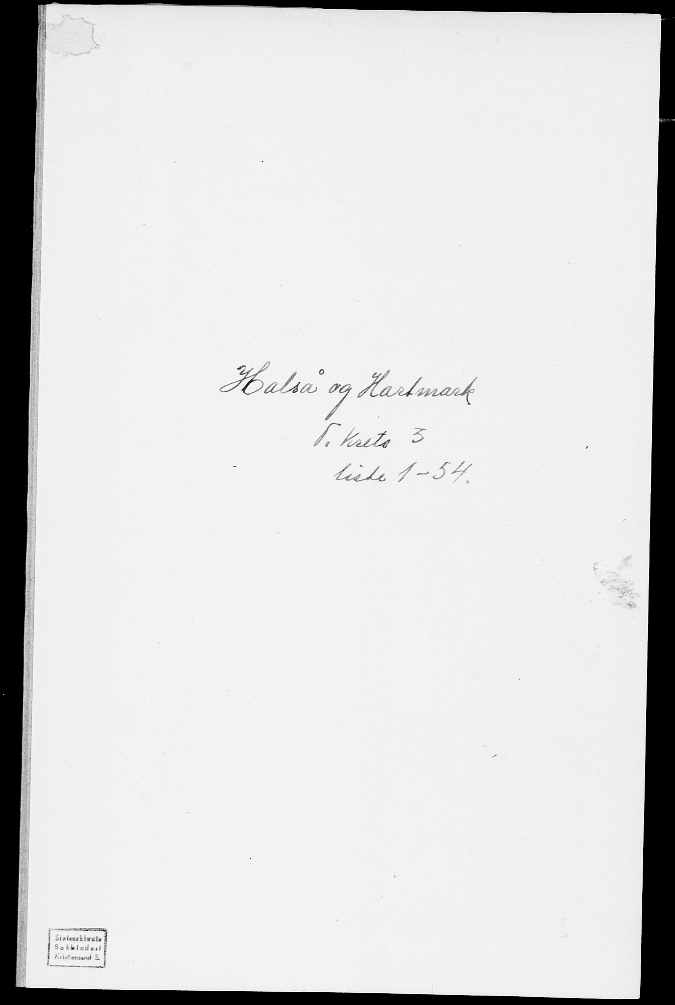 SAK, Folketelling 1875 for 1019L Mandal prestegjeld, Halse sokn og Harkmark sokn, 1875, s. 354