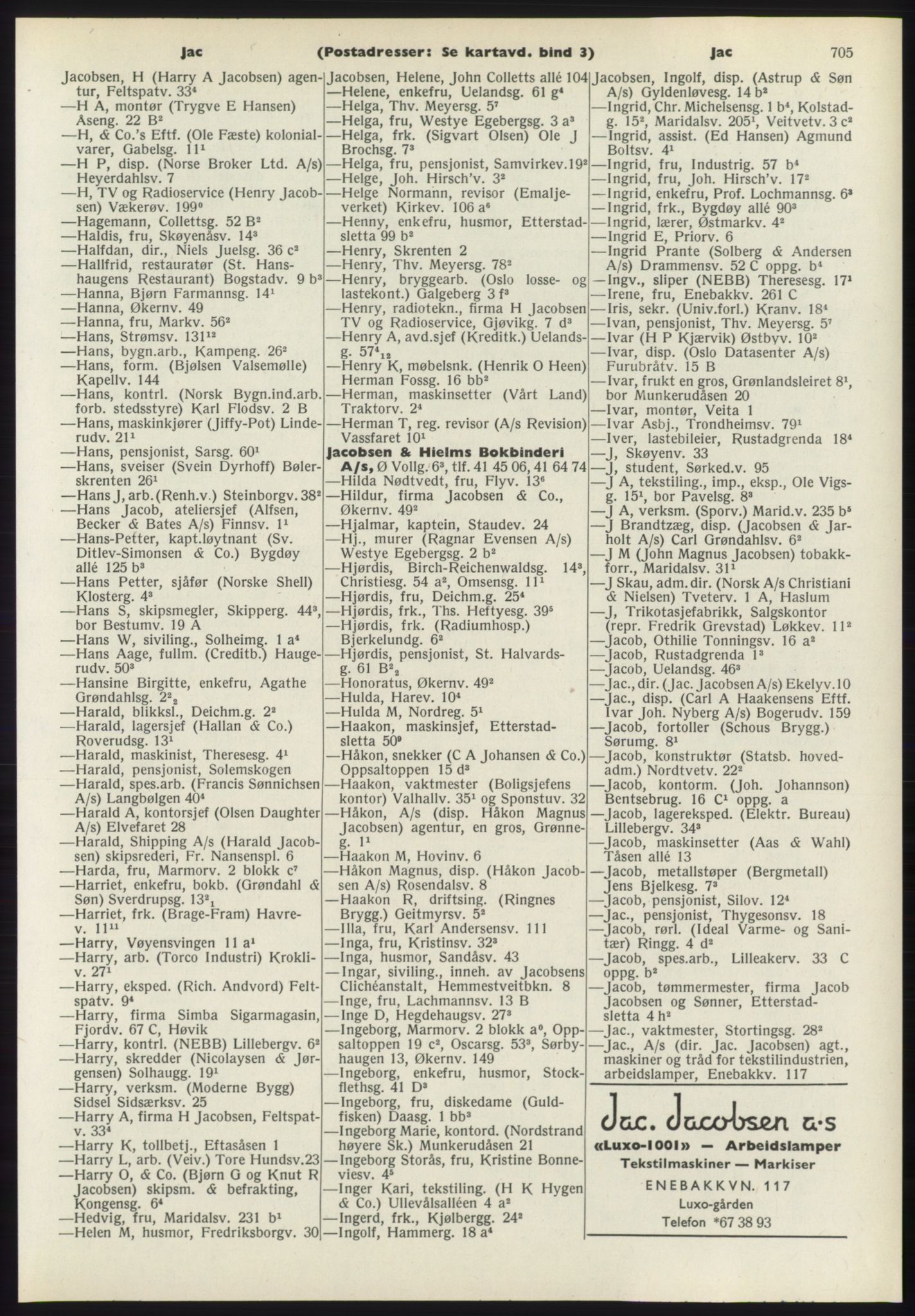 Kristiania/Oslo adressebok, PUBL/-, 1970-1971, s. 705