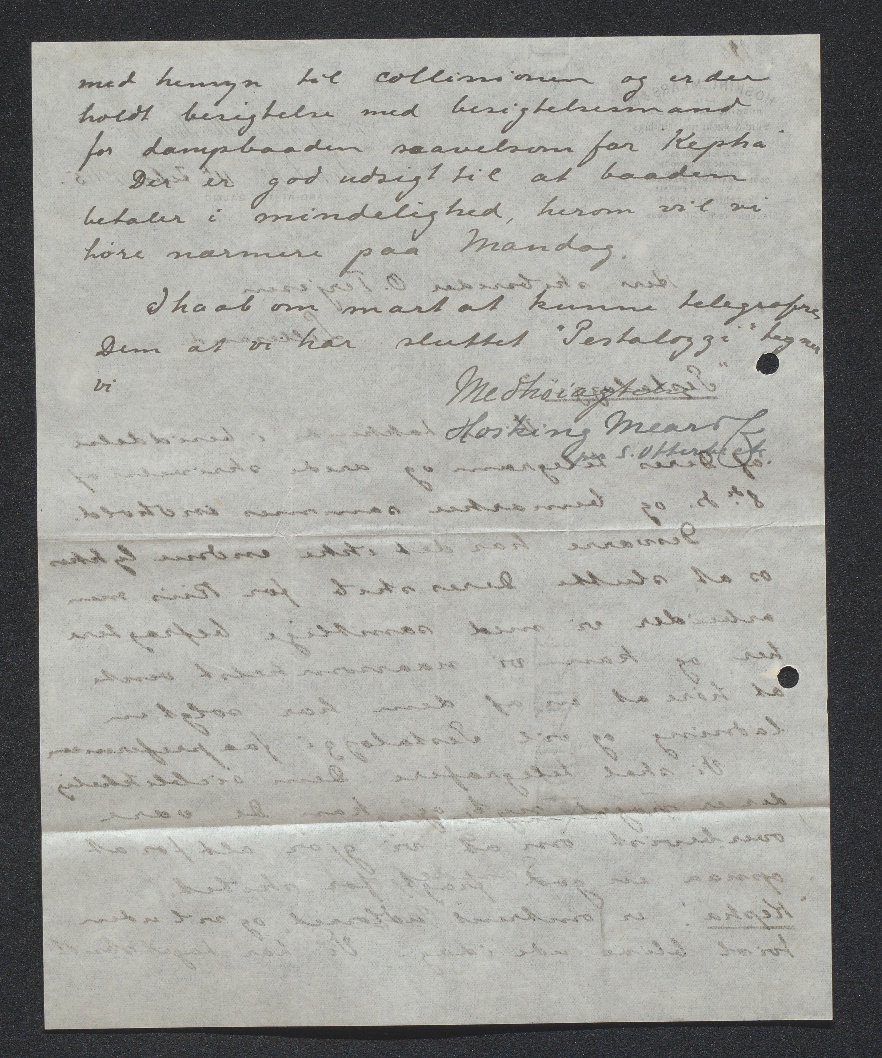 O. Terjesens rederi, AAKS/PA-2525/E/E01/L0013: Korrespondanse, 1904-1905