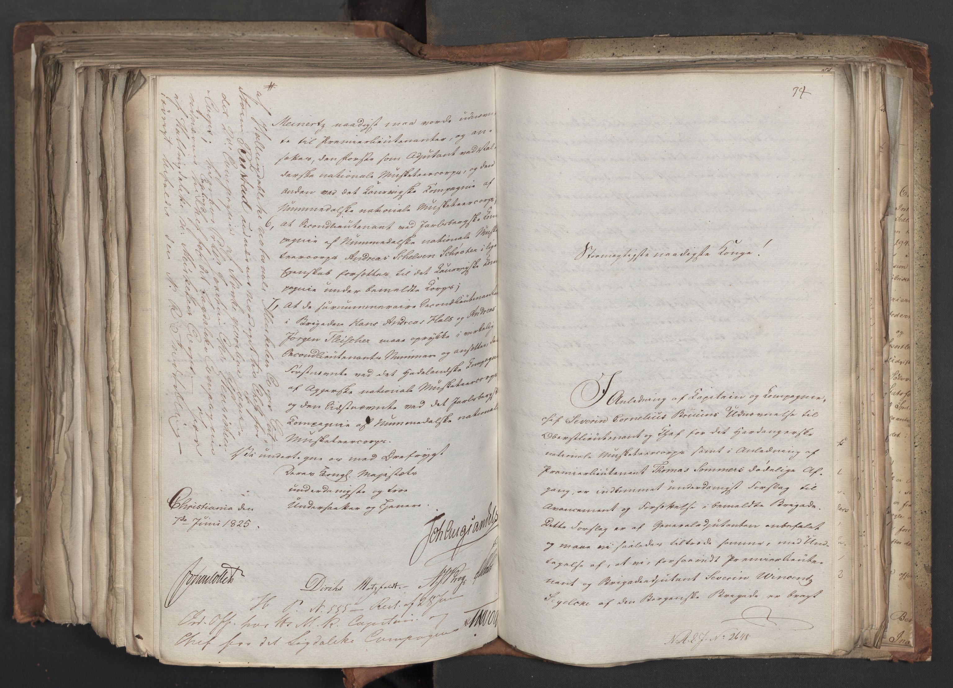 Statsrådsavdelingen i Stockholm, AV/RA-S-1003/D/Da/L0042: Regjeringsinnstillinger nr. 2467-2705, 1825, s. 525