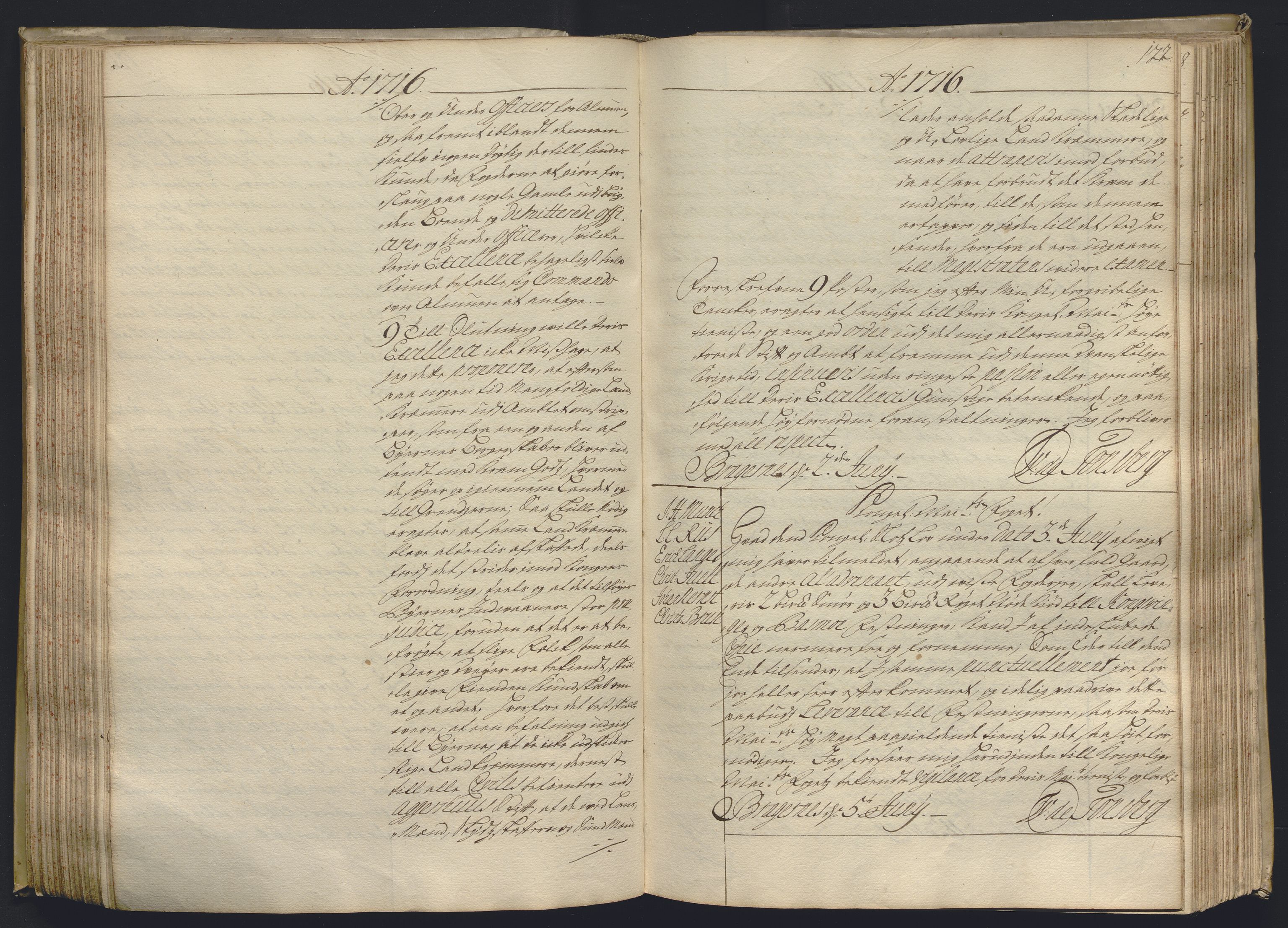 Kristiania stiftamt, AV/SAO-A-10386/B/Ba/L0004: Kopibok, 1715-1717, s. 121b-122a