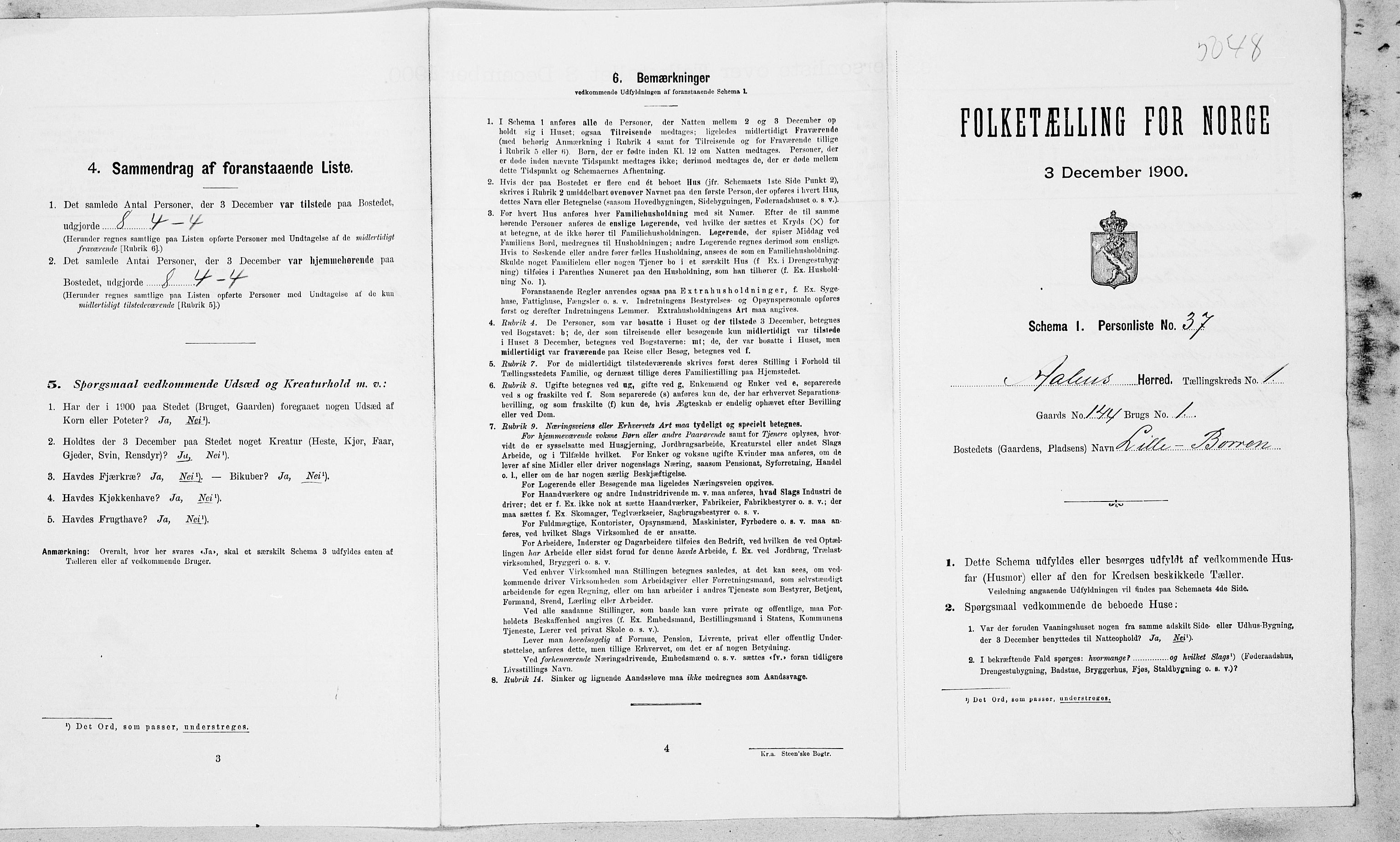 SAT, Folketelling 1900 for 1644 Ålen herred, 1900, s. 116