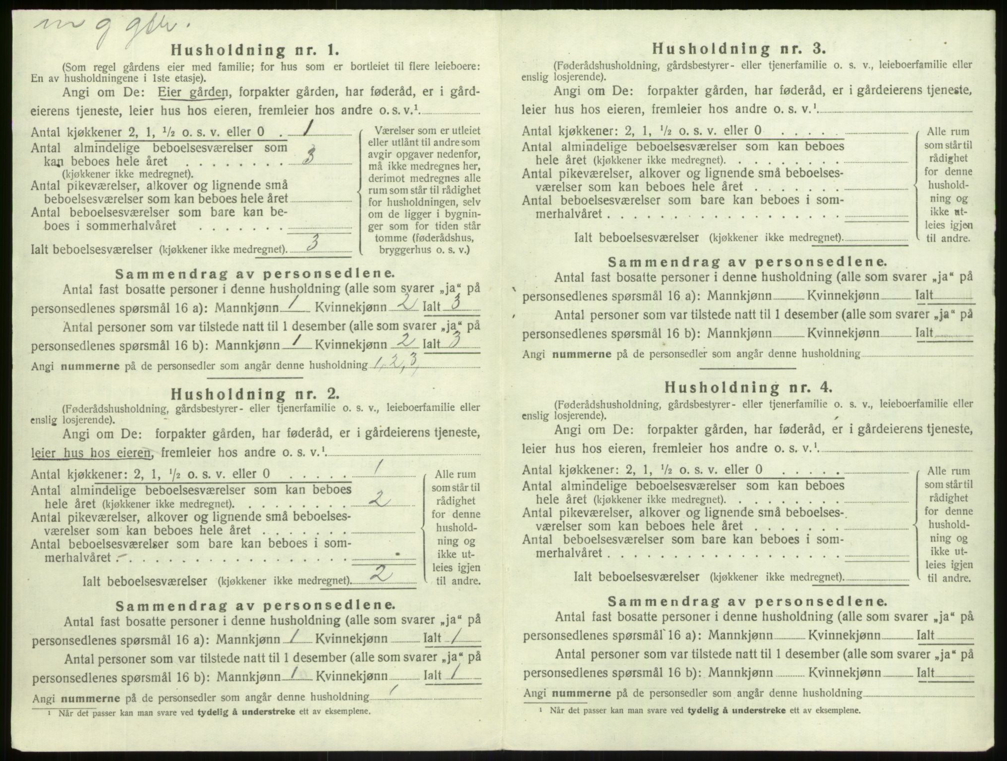 SAB, Folketelling 1920 for 1426 Luster herred, 1920, s. 430