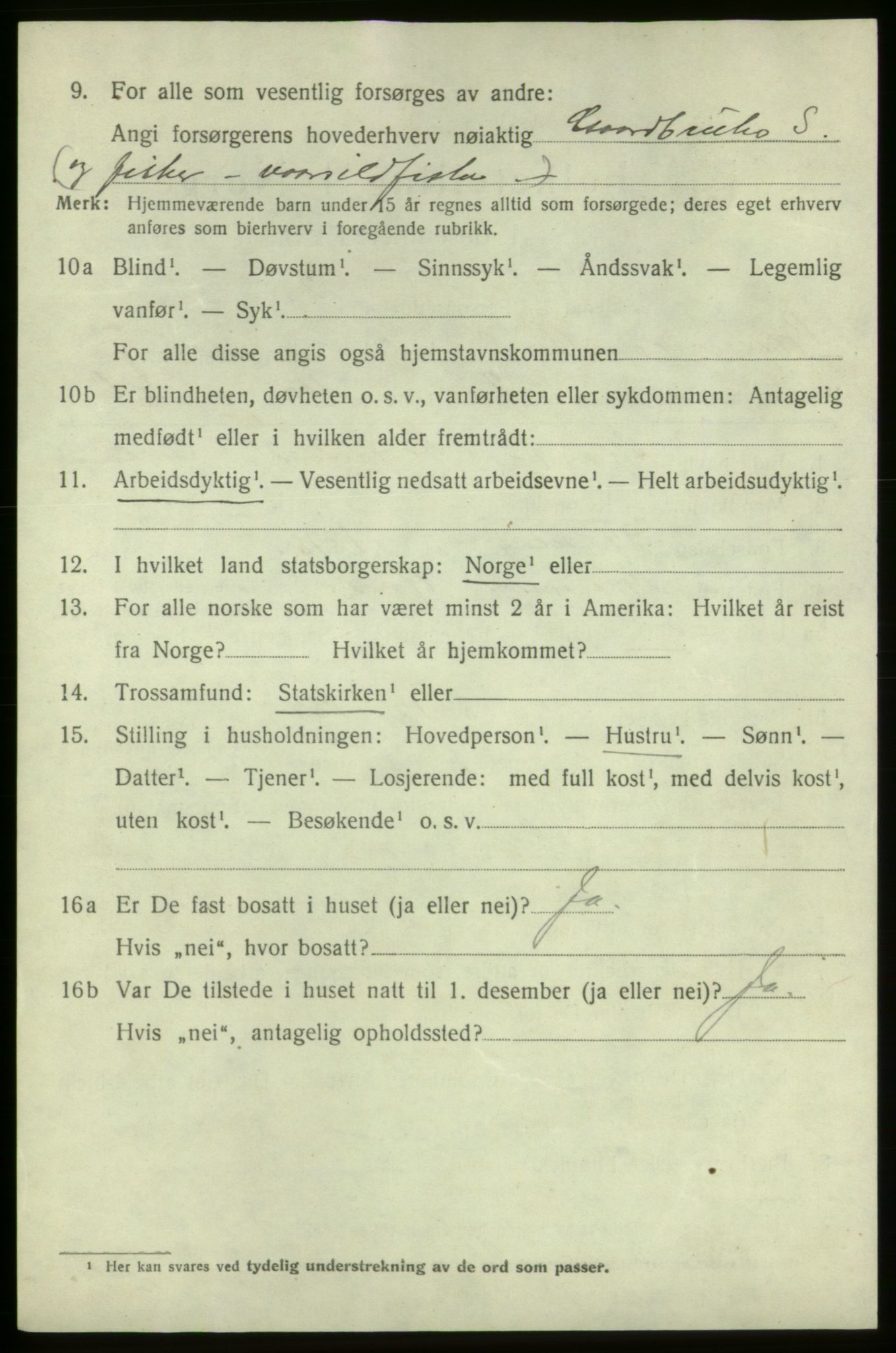 SAB, Folketelling 1920 for 1220 Bremnes herred, 1920, s. 4031