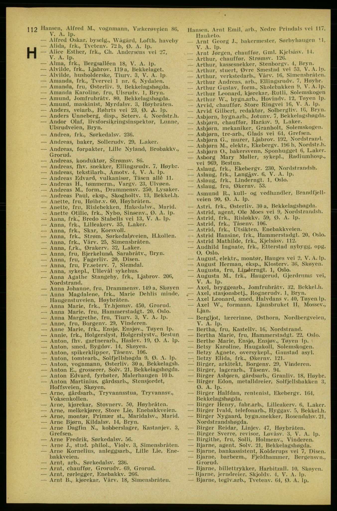 Aker adressebok/adressekalender, PUBL/001/A/005: Aker adressebok, 1934-1935, s. 112