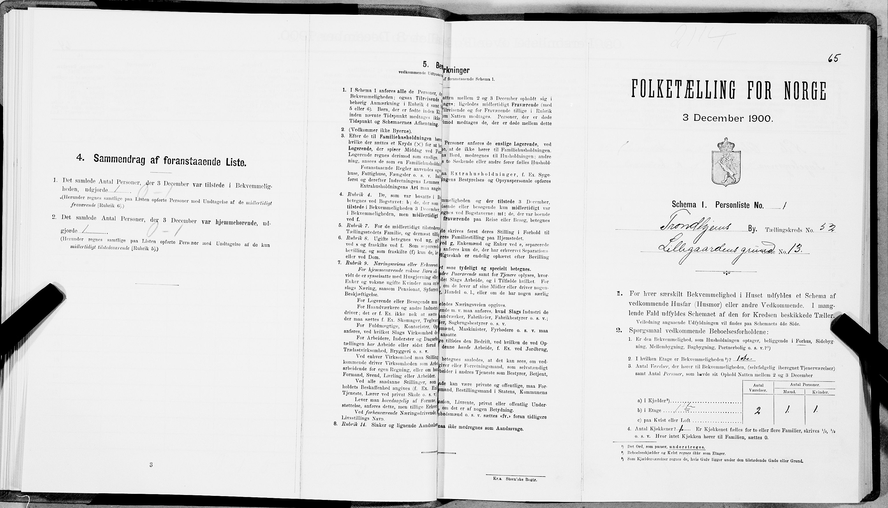 SAT, Folketelling 1900 for 1601 Trondheim kjøpstad, 1900, s. 8784