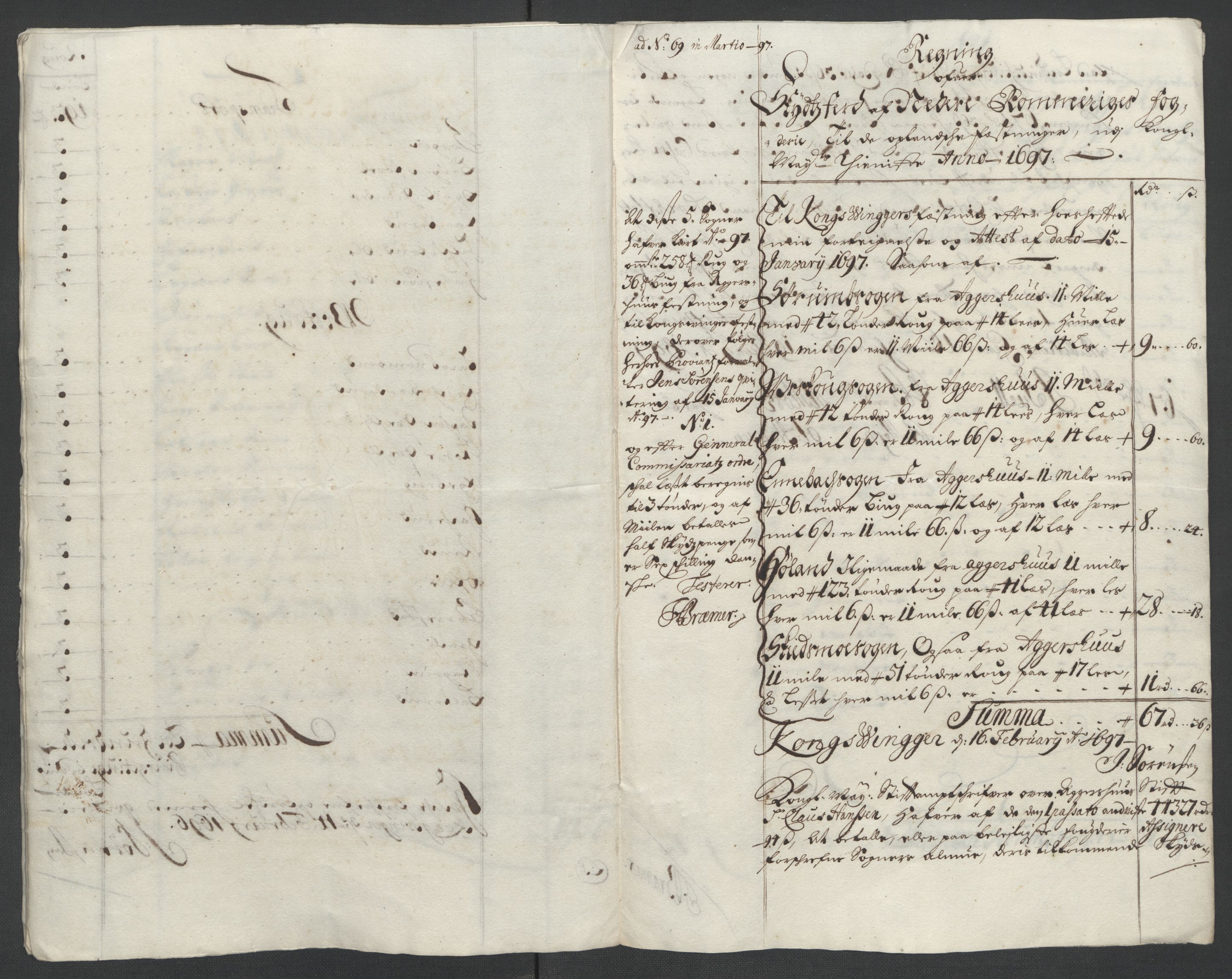 Rentekammeret inntil 1814, Reviderte regnskaper, Fogderegnskap, AV/RA-EA-4092/R11/L0580: Fogderegnskap Nedre Romerike, 1696-1697, s. 429