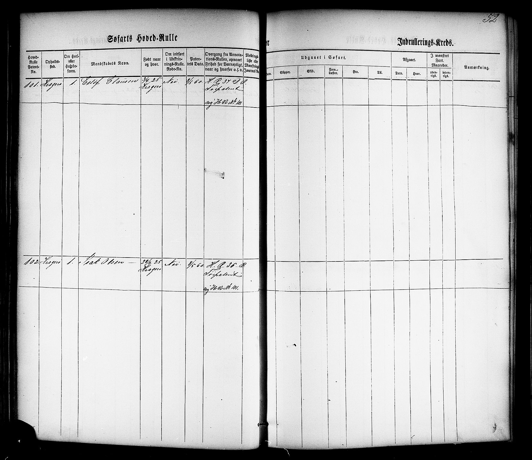 Kragerø innrulleringskontor, AV/SAKO-A-830/F/Fc/L0001: Hovedrulle, 1860-1869, s. 77