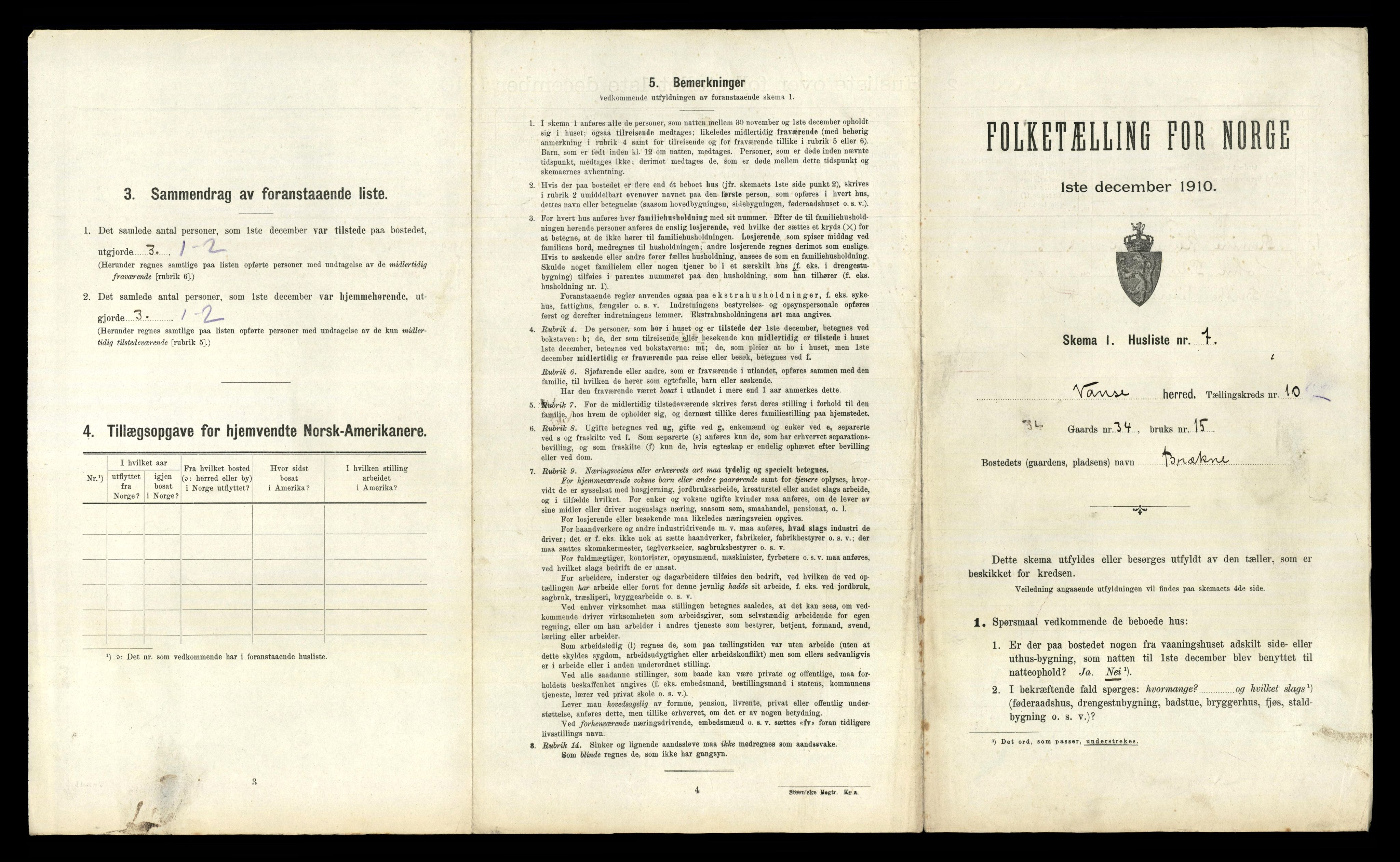 RA, Folketelling 1910 for 1041 Vanse herred, 1910, s. 1523