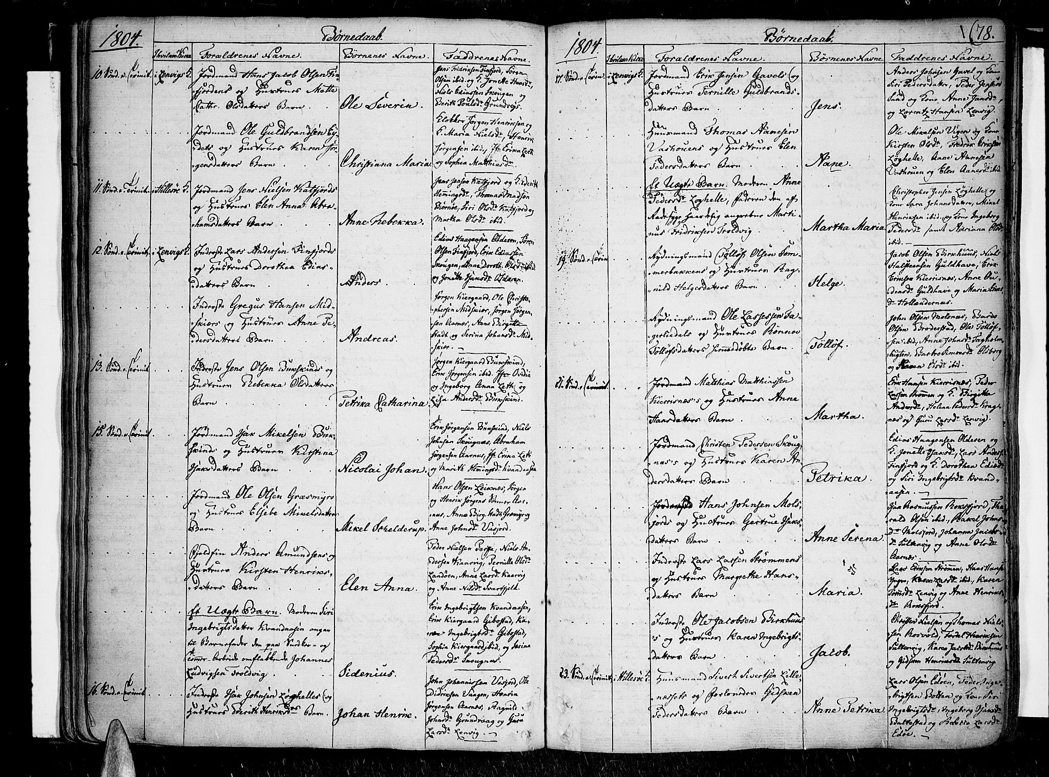Lenvik sokneprestembete, AV/SATØ-S-1310/H/Ha/Haa/L0002kirke: Ministerialbok nr. 2, 1784-1820, s. 78