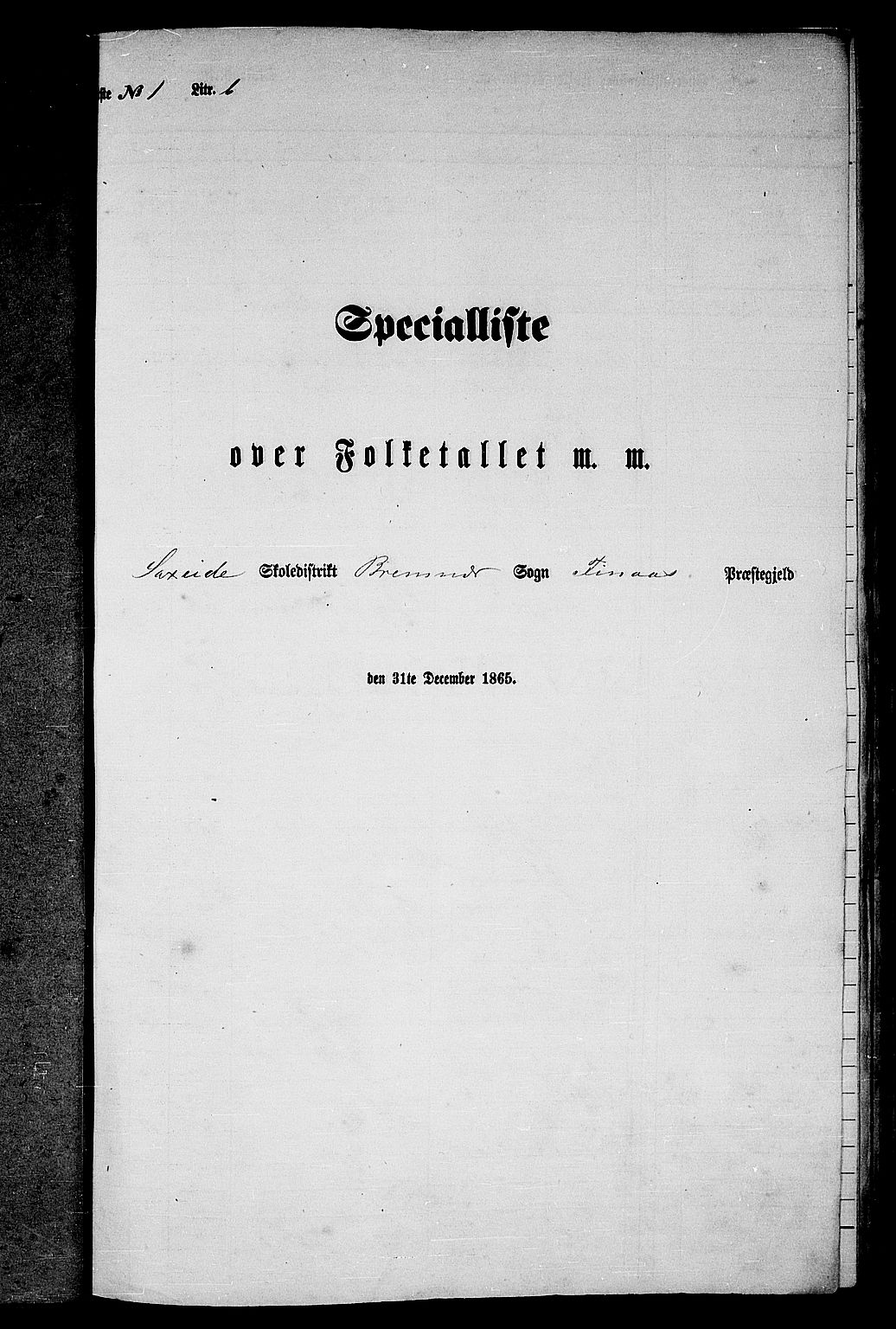 RA, Folketelling 1865 for 1218P Finnås prestegjeld, 1865, s. 25