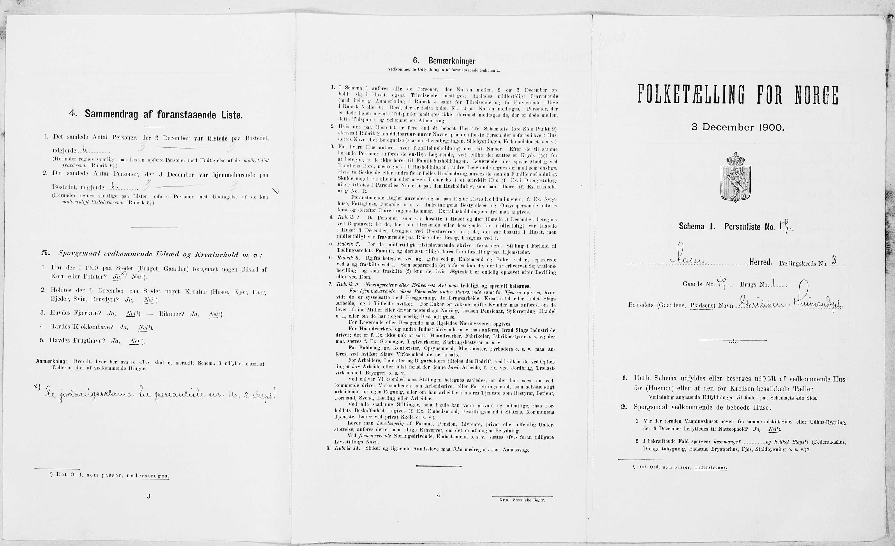 SAT, Folketelling 1900 for 1716 Åsen herred, 1900, s. 292