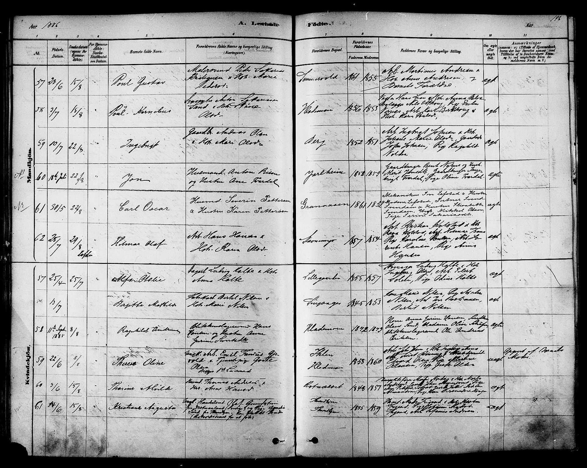 Ministerialprotokoller, klokkerbøker og fødselsregistre - Sør-Trøndelag, SAT/A-1456/606/L0294: Ministerialbok nr. 606A09, 1878-1886, s. 198