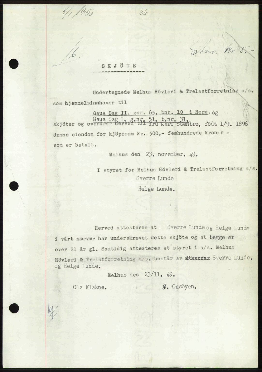 Gauldal sorenskriveri, SAT/A-0014/1/2/2C: Pantebok nr. A9, 1949-1950, Dagboknr: 16/1950
