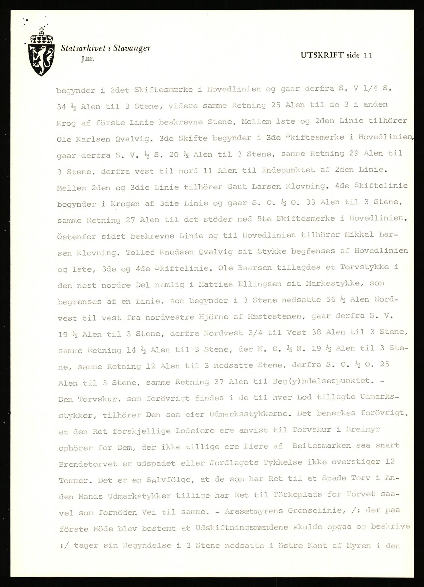 Statsarkivet i Stavanger, AV/SAST-A-101971/03/Y/Yj/L0047: Avskrifter sortert etter gårdsnavn: Kirketeigen - Klovning, 1750-1930, s. 591