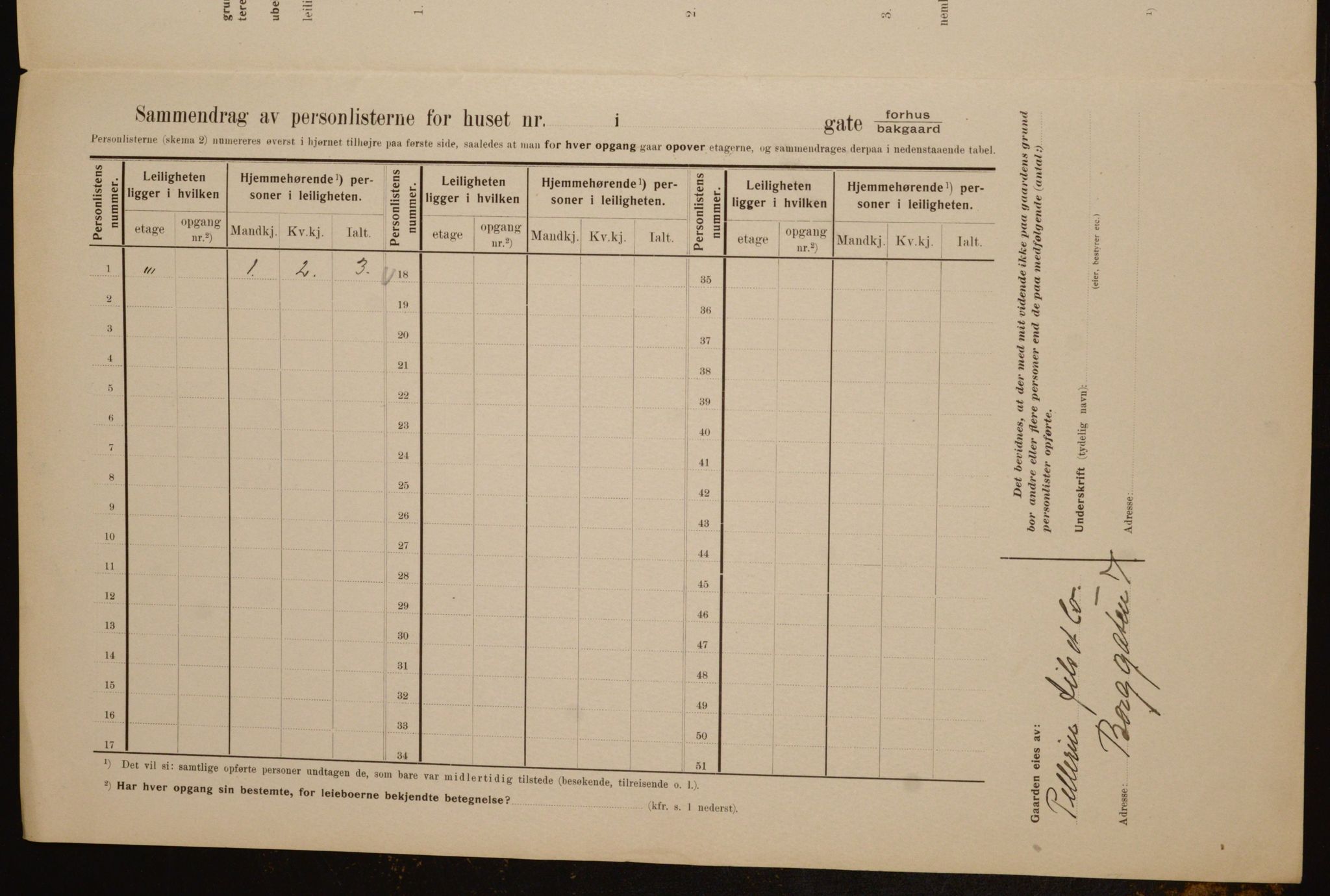 OBA, Kommunal folketelling 1.2.1910 for Kristiania, 1910, s. 7388