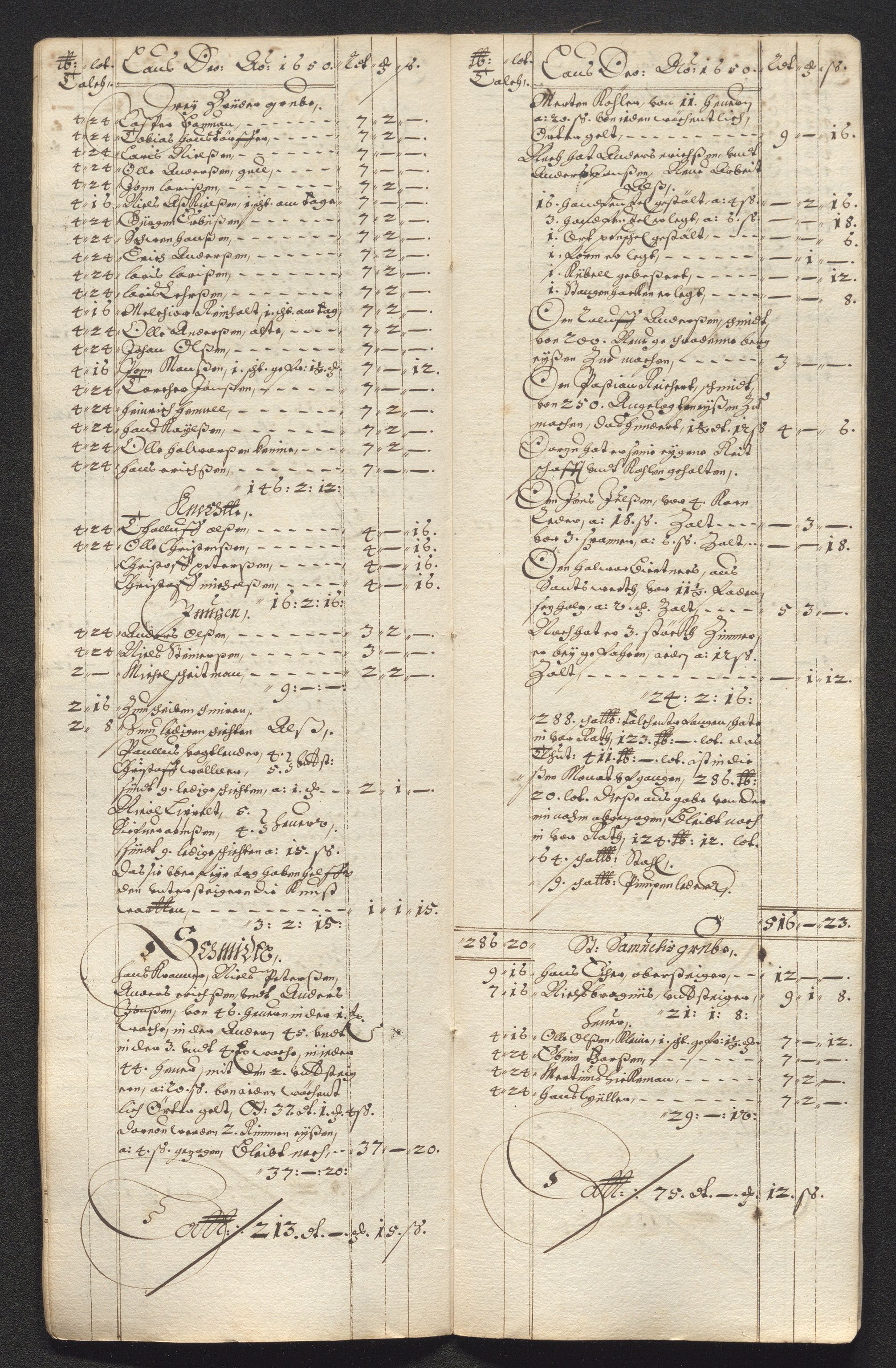 Kongsberg Sølvverk 1623-1816, SAKO/EA-3135/001/D/Dc/Dcd/L0024: Utgiftsregnskap for gruver m.m. , 1650, s. 84