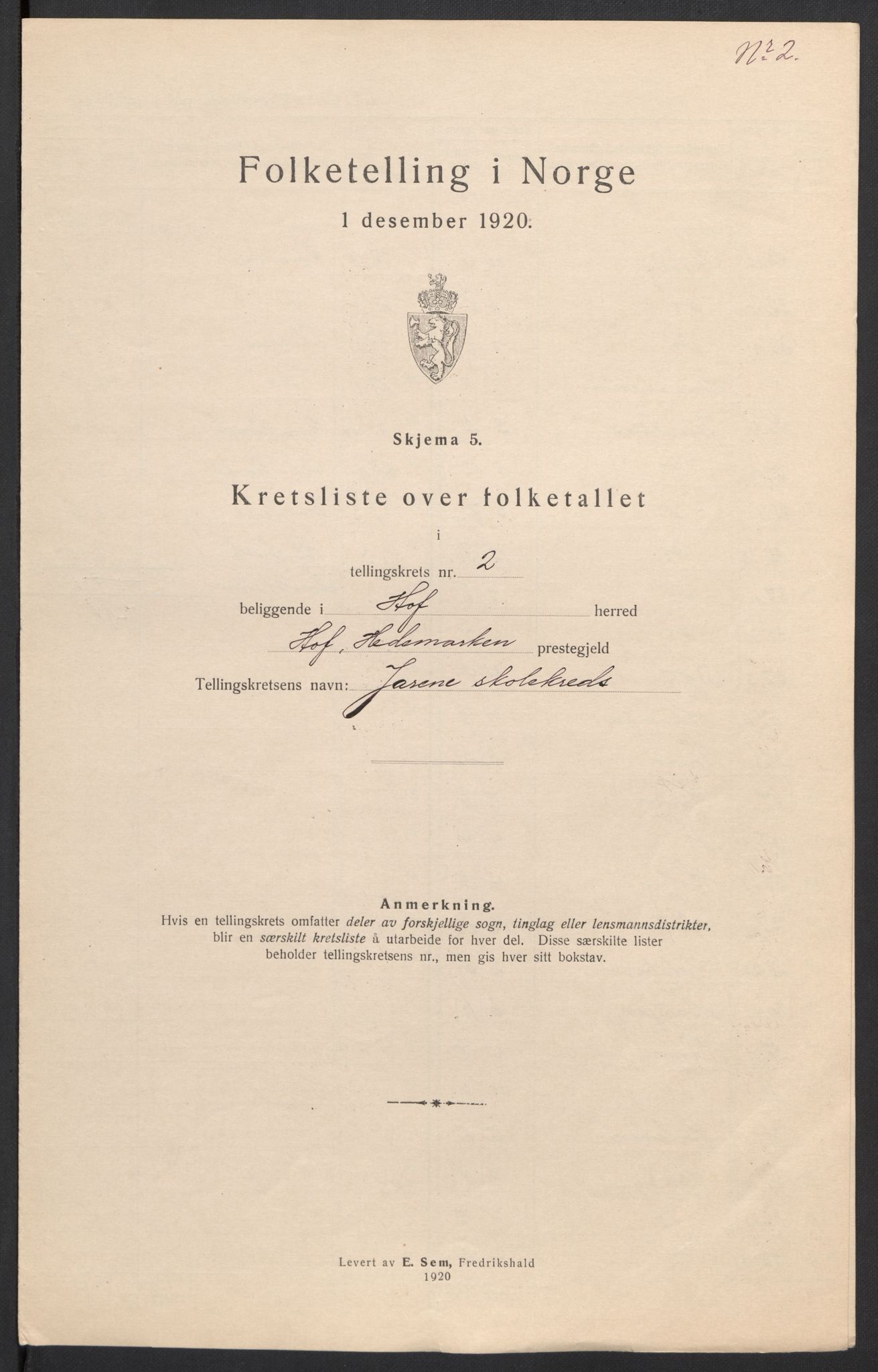 SAH, Folketelling 1920 for 0424 Hof herred, 1920, s. 15